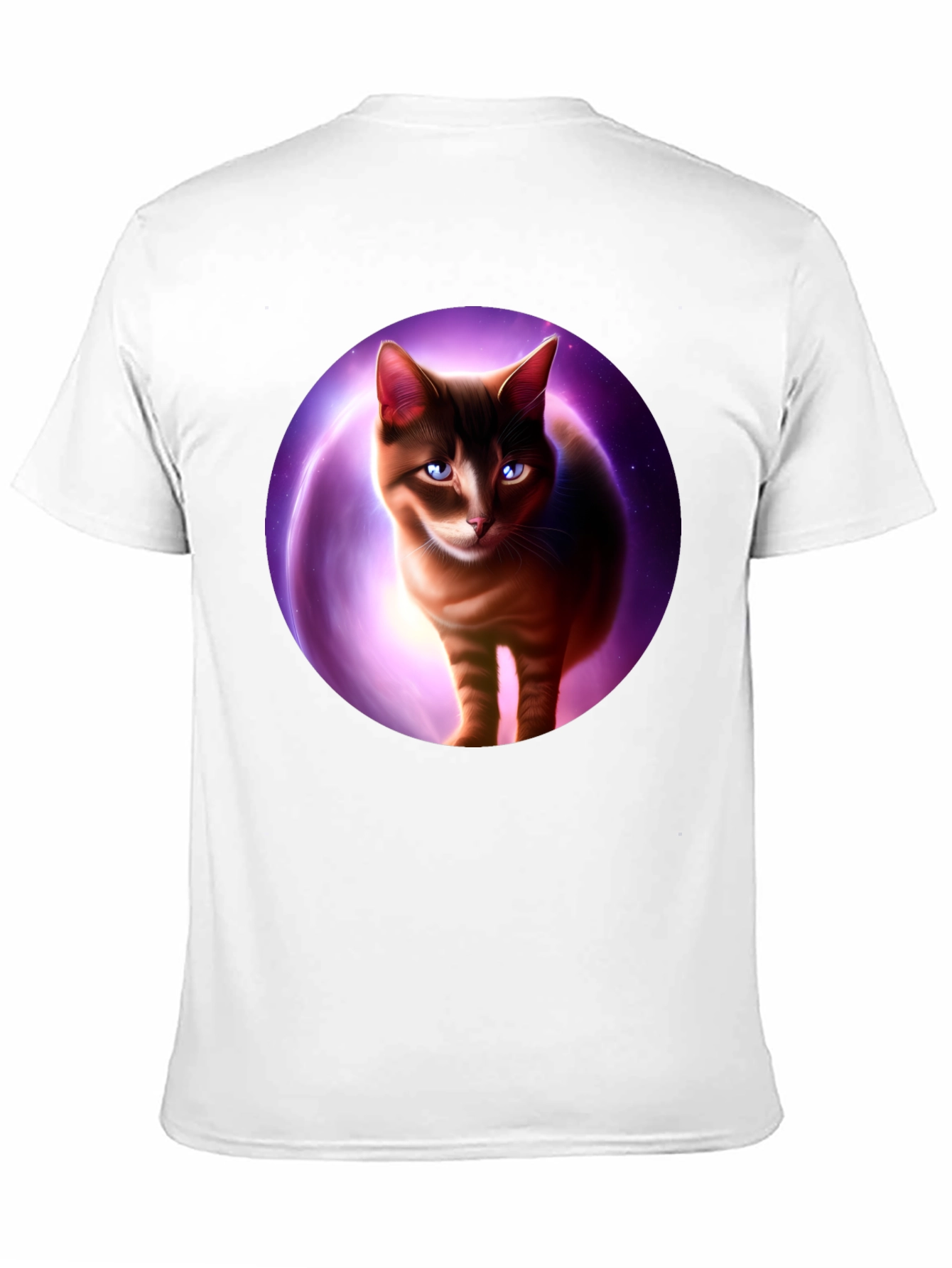 Cosmic Cat Graphic Tee - Black T-Shirt