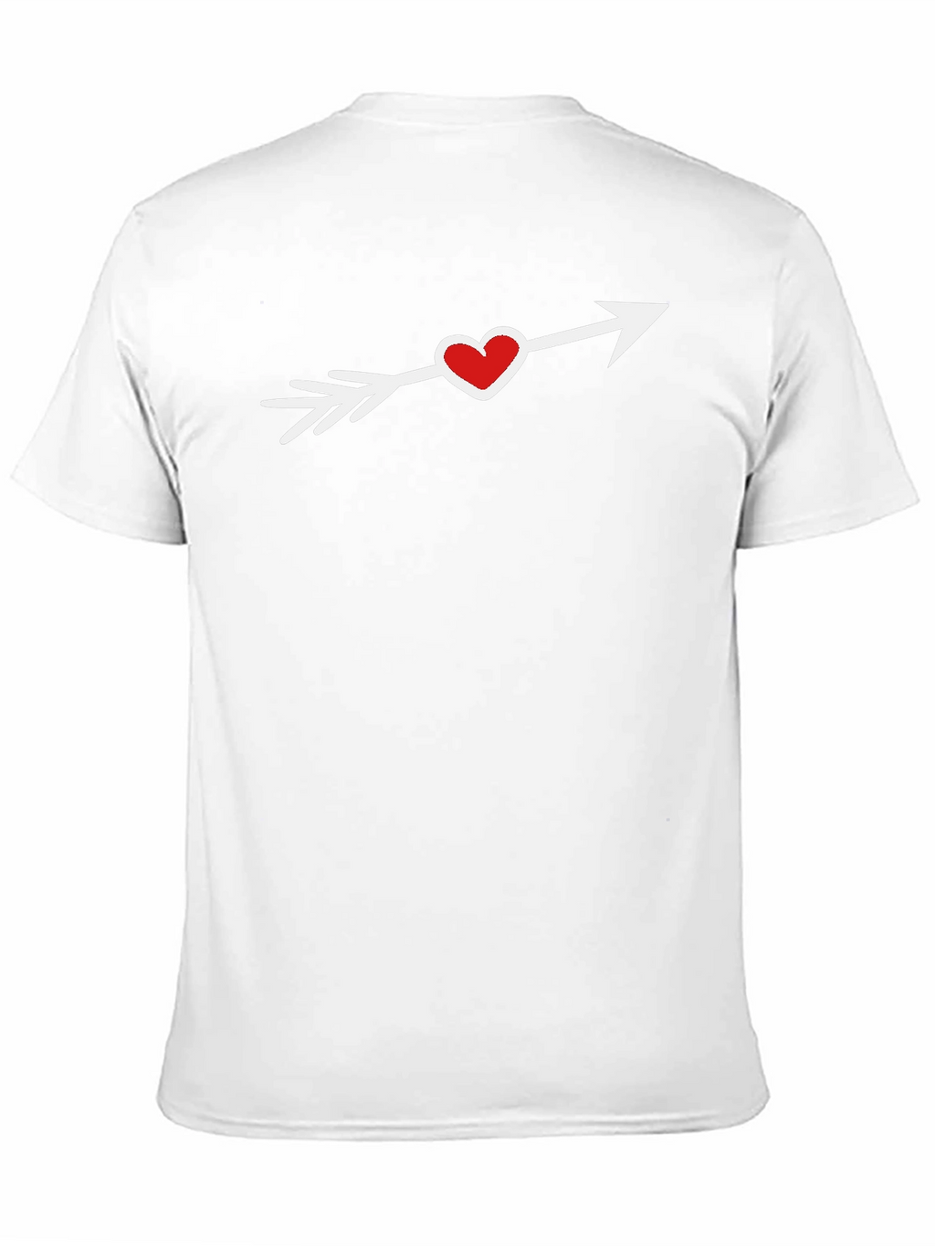 Heart Arrow Graphic Tee - Black Cotton T-Shirt
