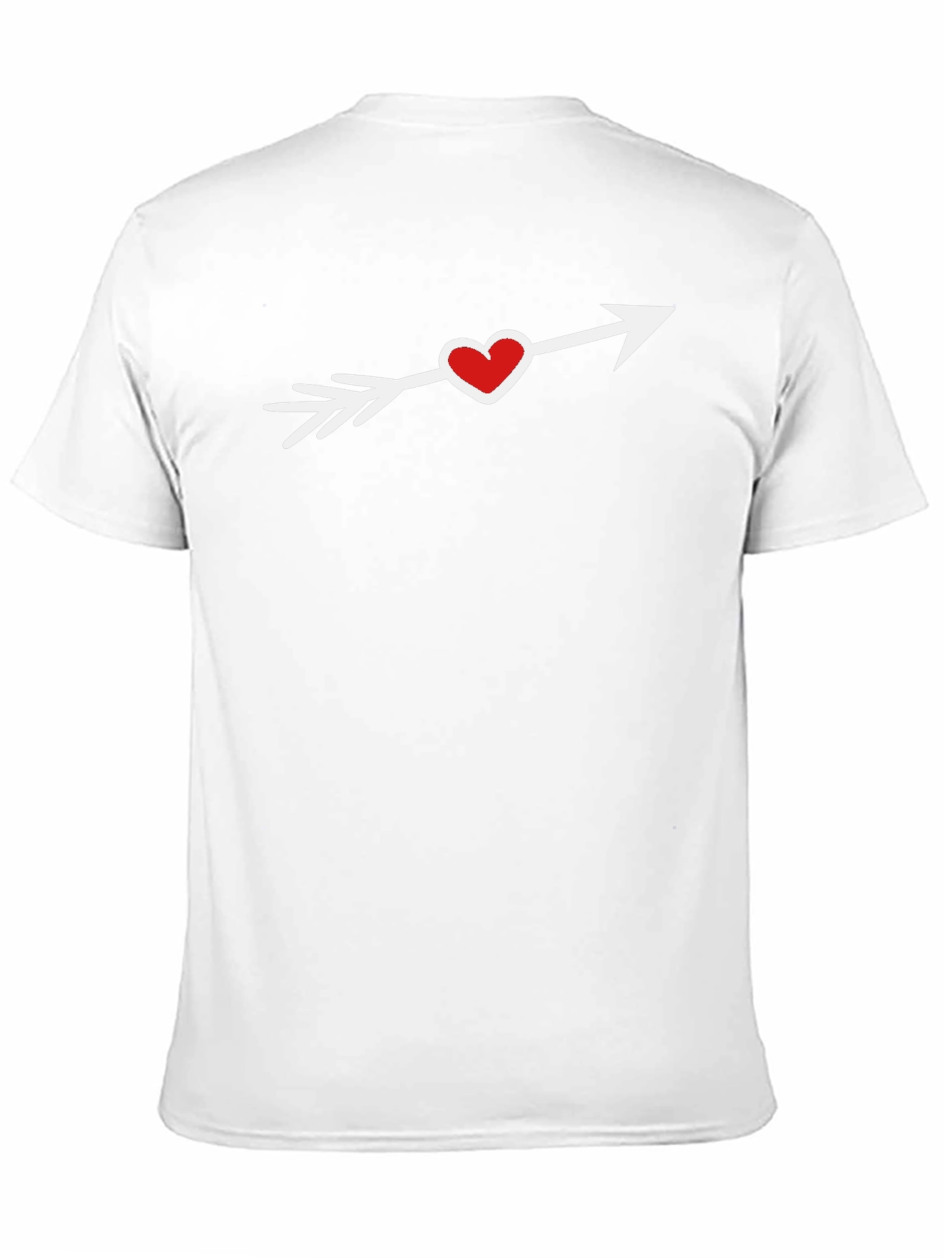 Heart Arrow Graphic Tee - Black Cotton T-Shirt