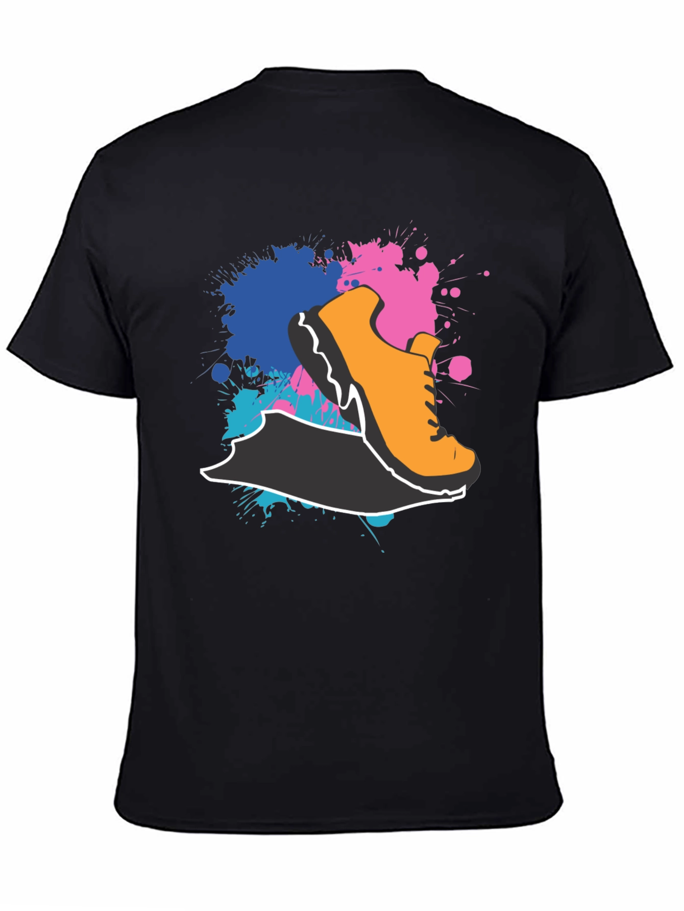 Abstract Shoe Graphic Black T-Shirt