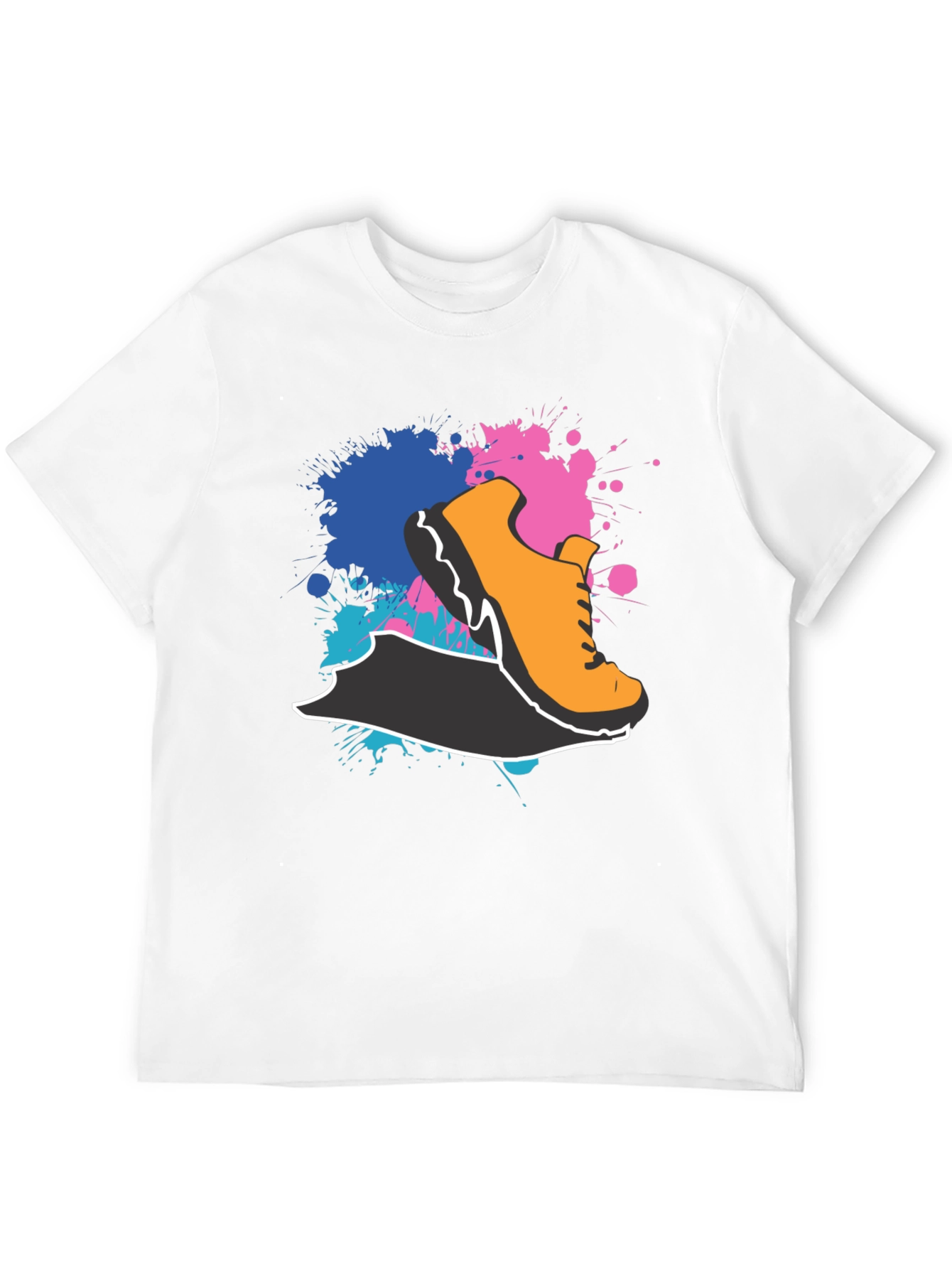 Abstract Shoe Graphic Black T-Shirt