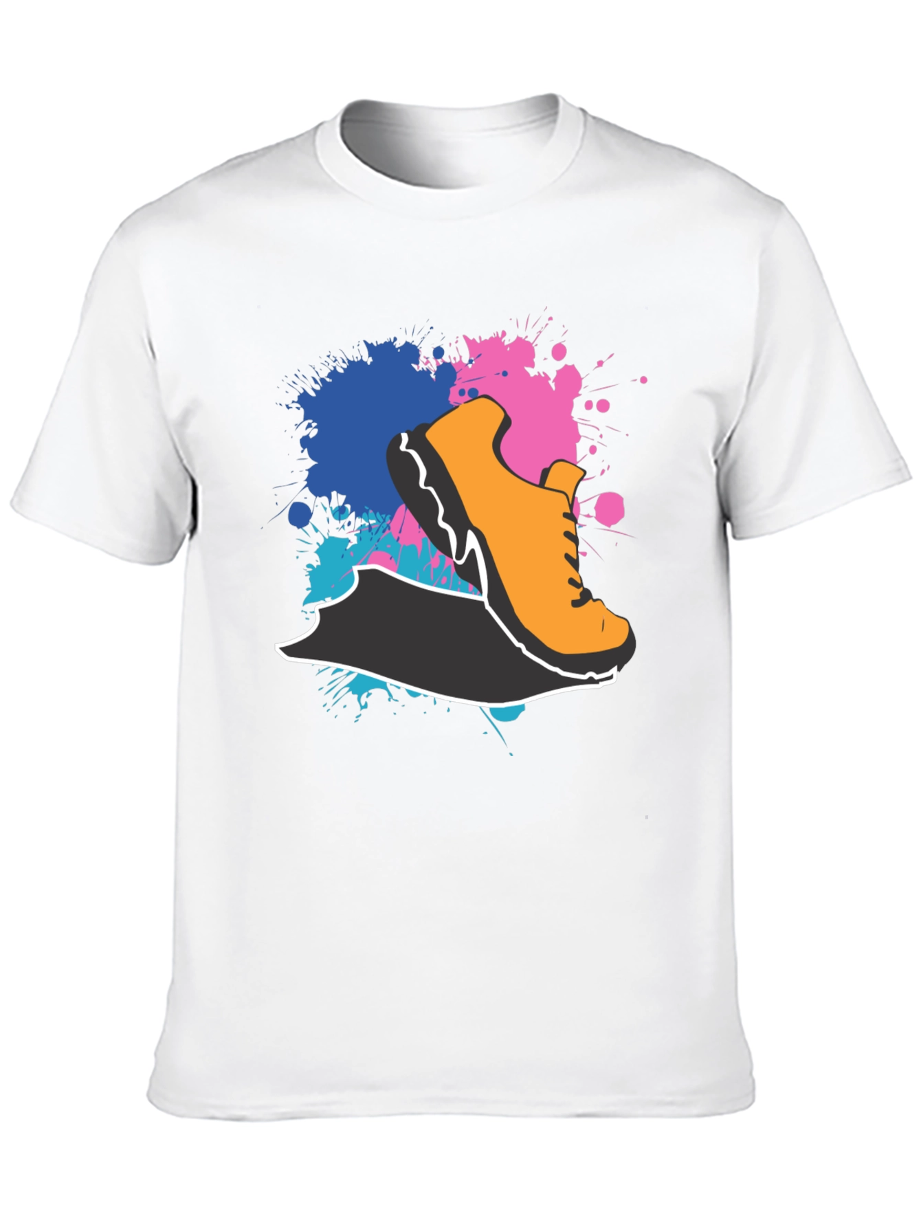 Abstract Shoe Graphic Black T-Shirt