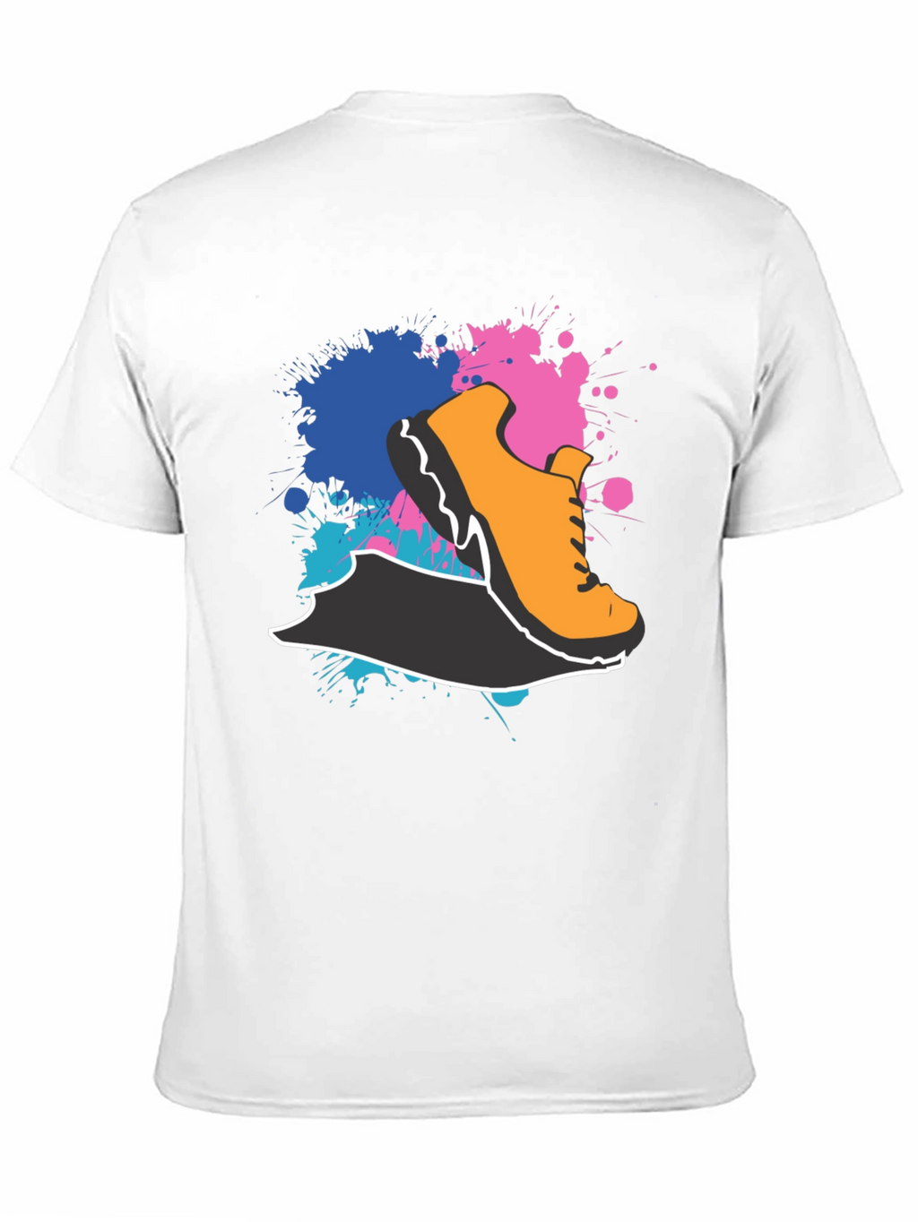 Abstract Shoe Graphic Black T-Shirt