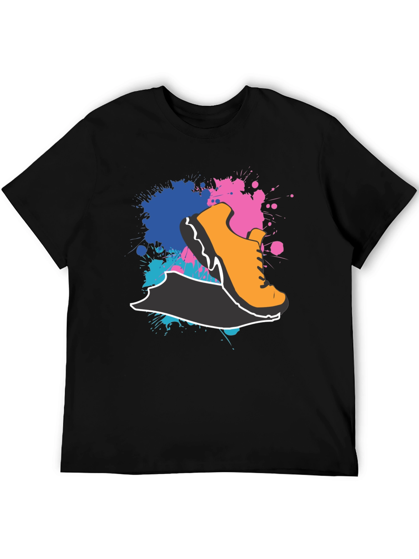 Abstract Shoe Graphic Black T-Shirt