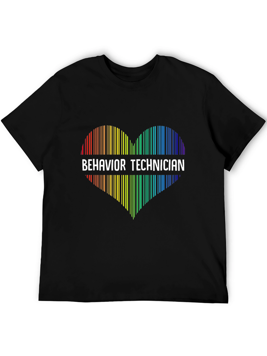 Behavior Technician Rainbow Heart Graphic Tee