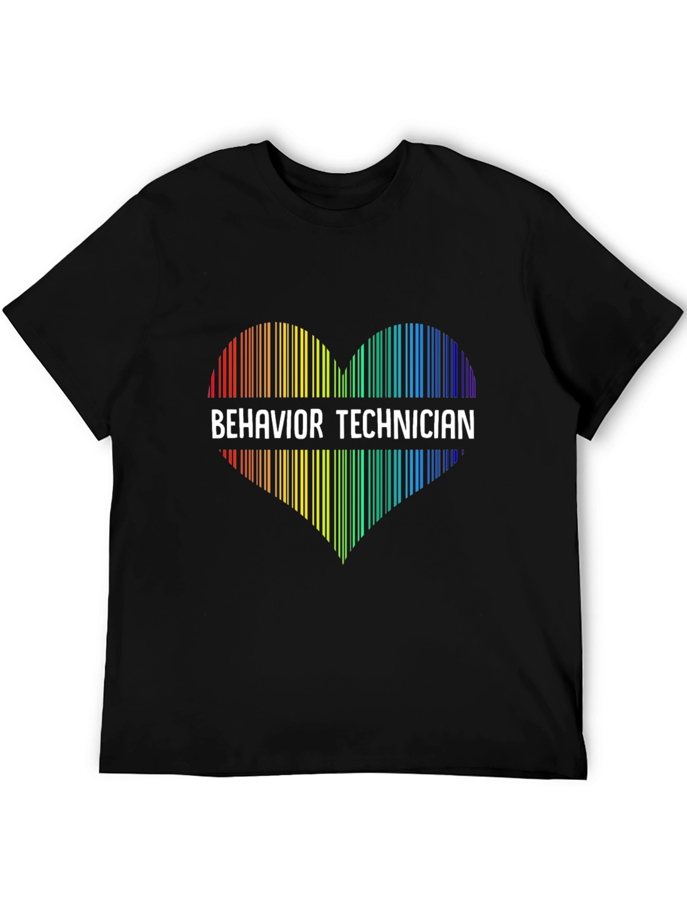 Behavior Technician Rainbow Heart Graphic Tee