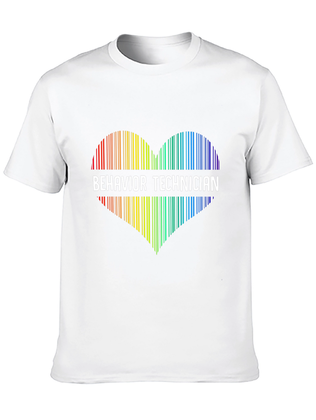 Behavior Technician Rainbow Heart Graphic Tee