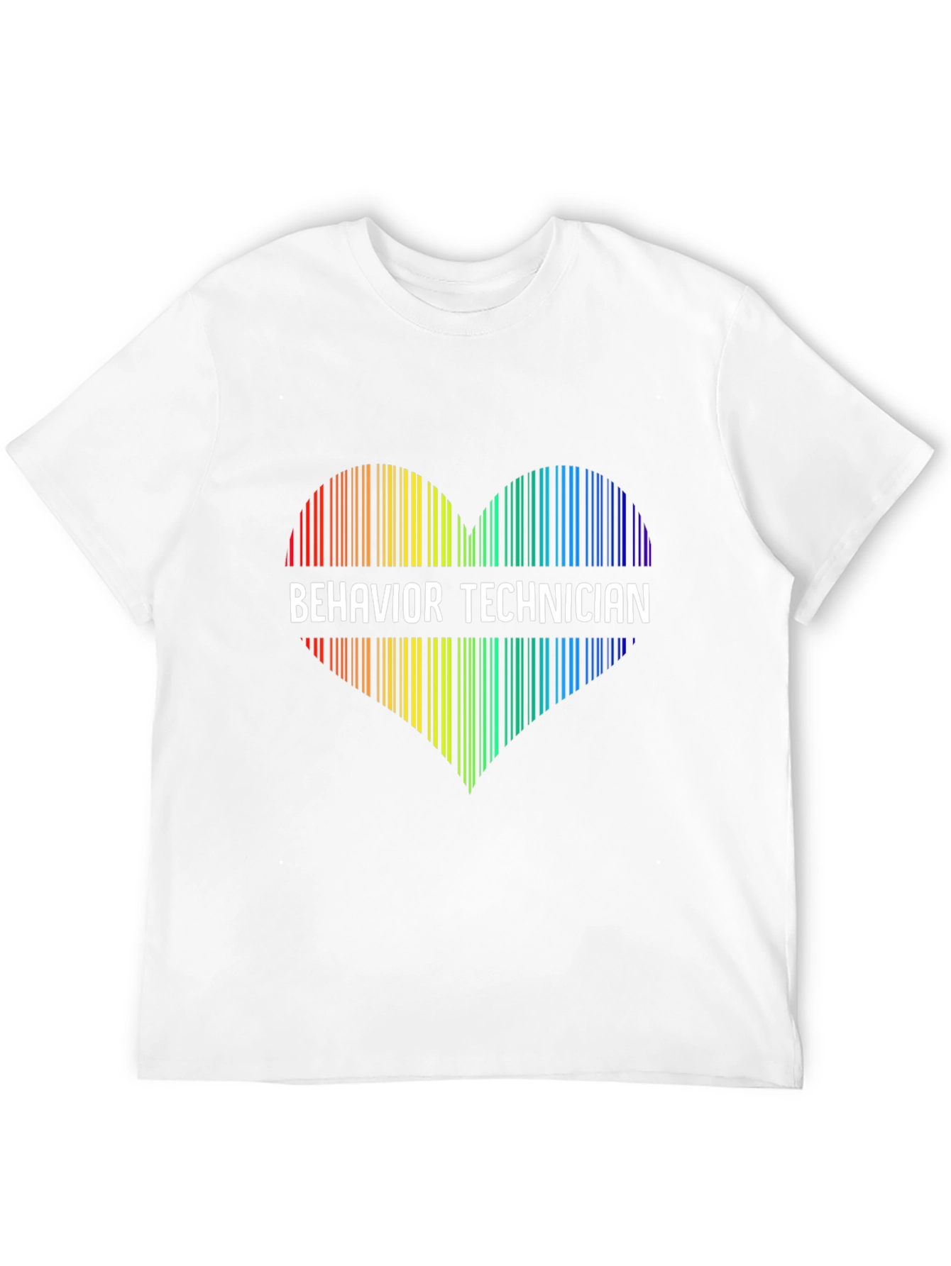 Behavior Technician Rainbow Heart Graphic Tee
