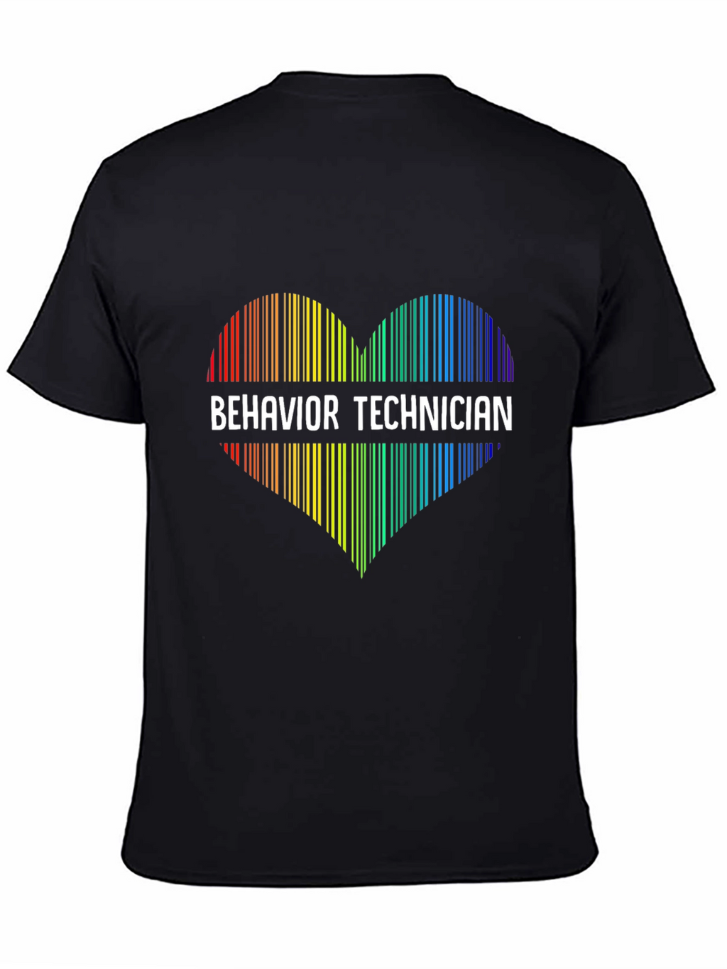Behavior Technician Rainbow Heart Graphic Tee