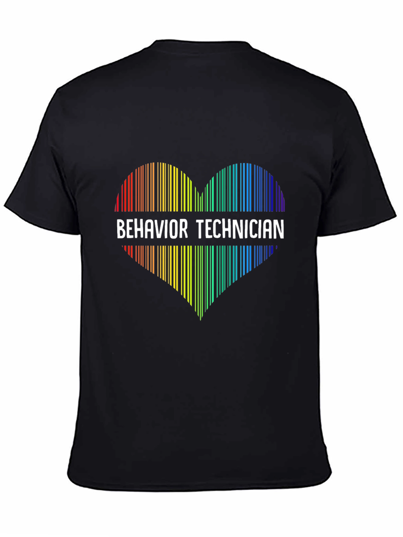 Behavior Technician Rainbow Heart Graphic Tee