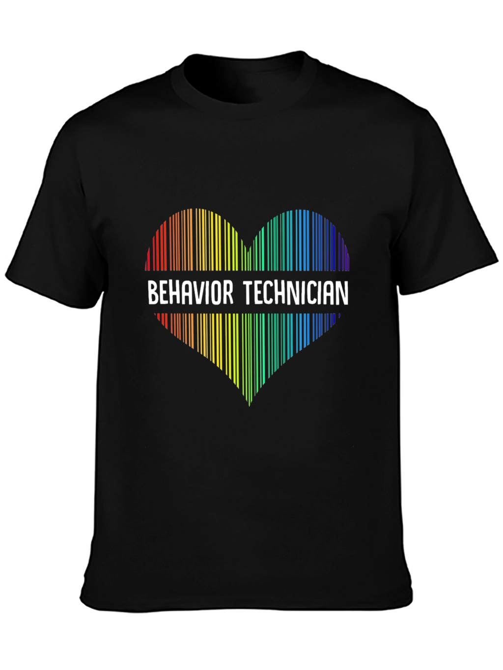 Behavior Technician Rainbow Heart Graphic Tee