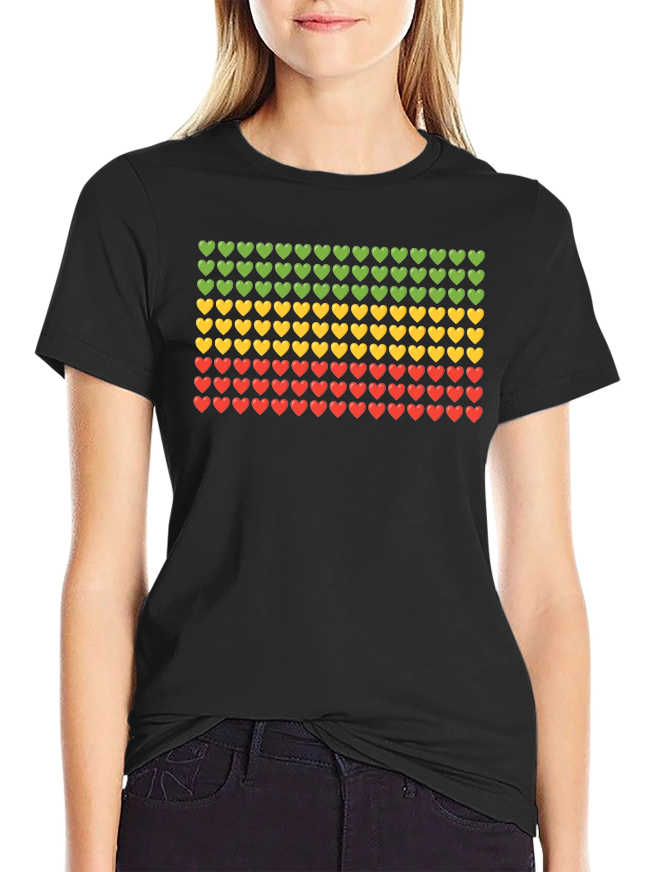 Rasta Heart T-Shirt - Reggae Colors