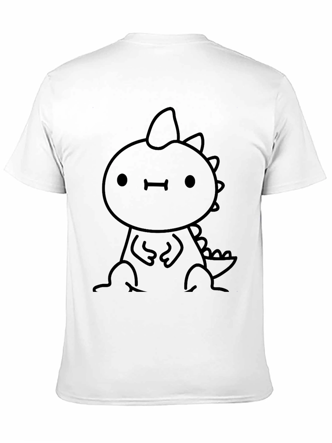 Cute Dino Graphic Black Tee - Stylish & Fun