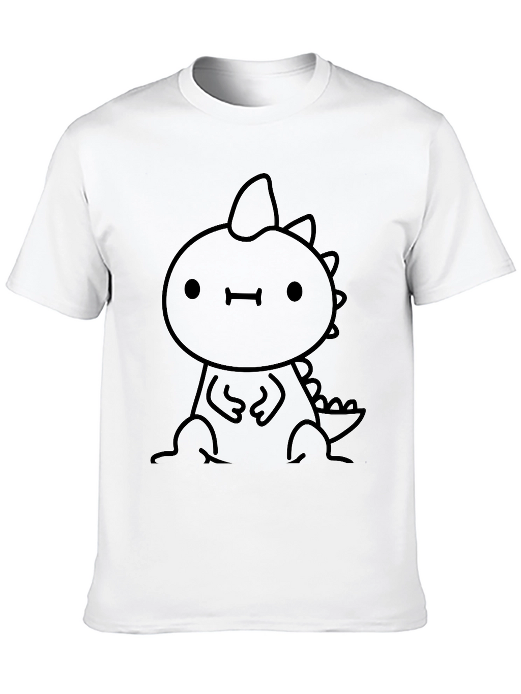 Cute Dino Graphic Black Tee - Stylish & Fun