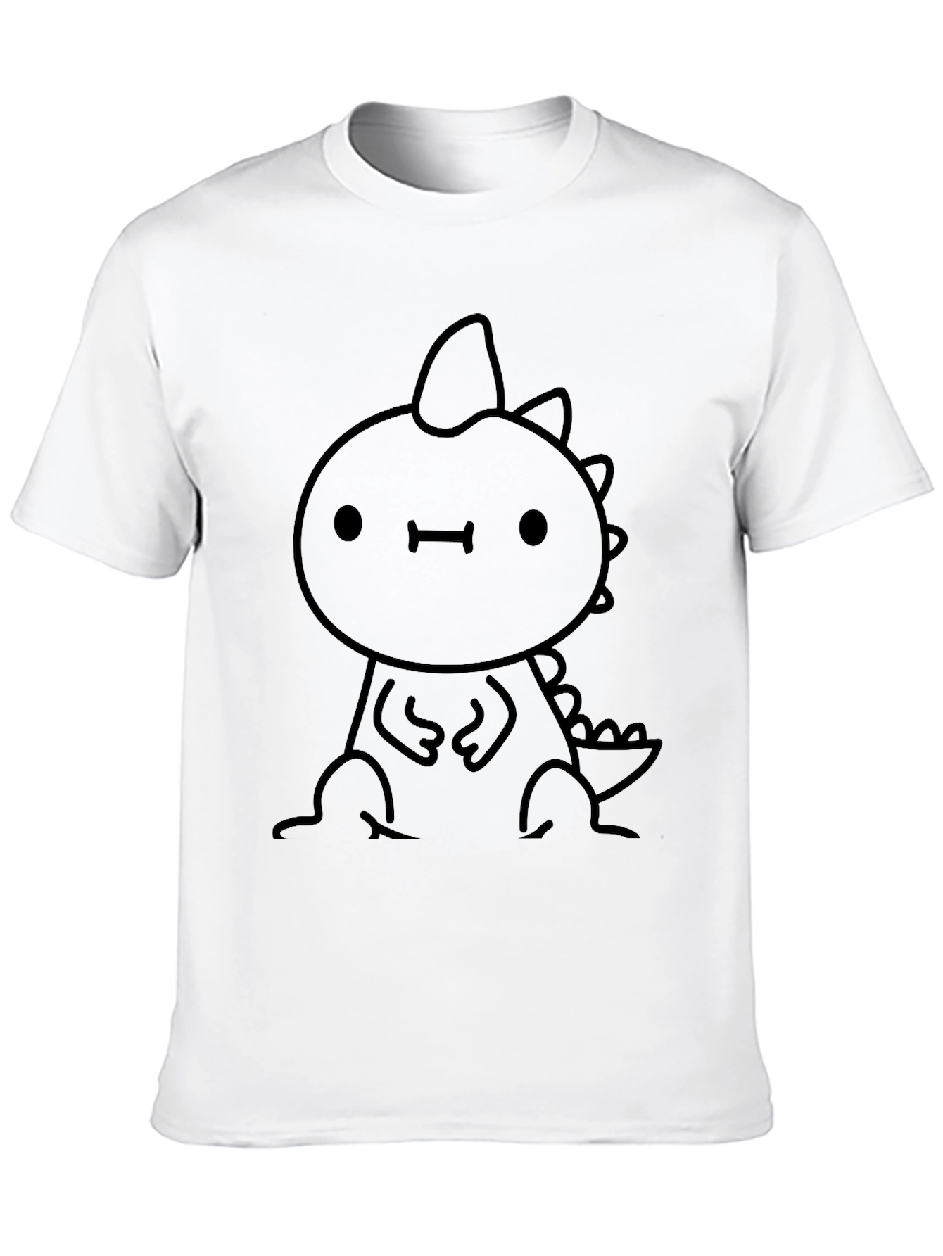 Cute Dino Graphic Black Tee - Stylish & Fun