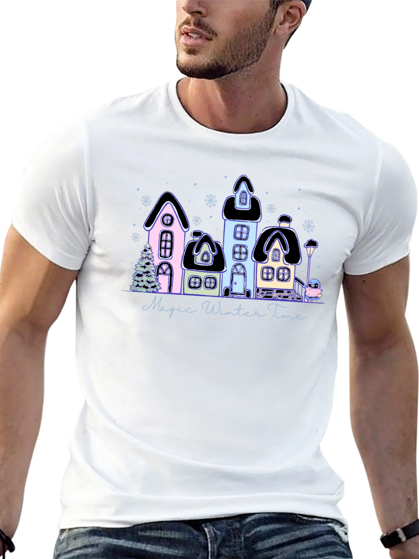 Magic Winter Time Black T-Shirt