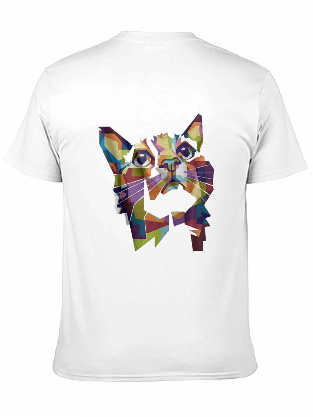 Geometric Cat T-Shirt - Modern Art Tee