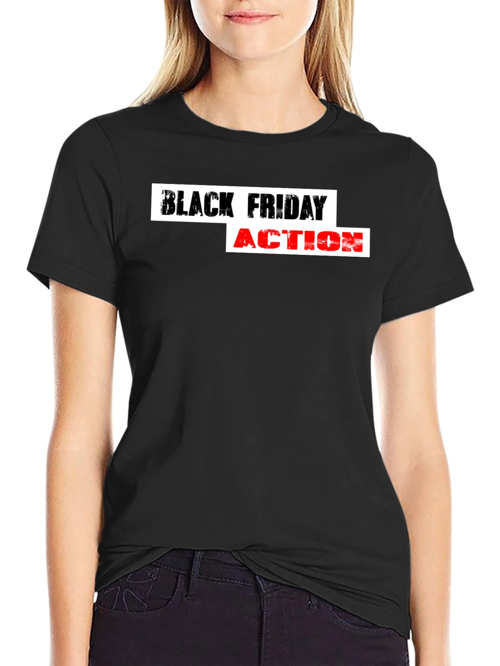 Black Friday Action T-Shirt - Stylish Graphic Tee