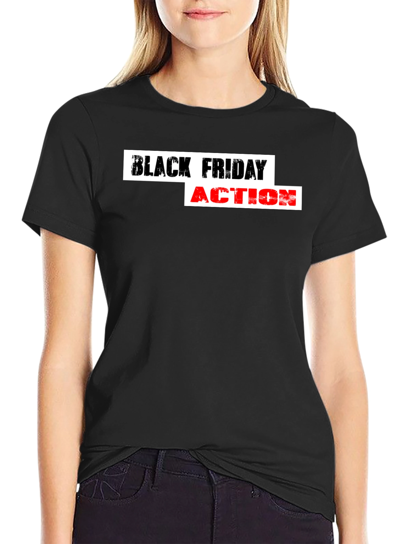 Black Friday Action T-Shirt - Stylish Graphic Tee