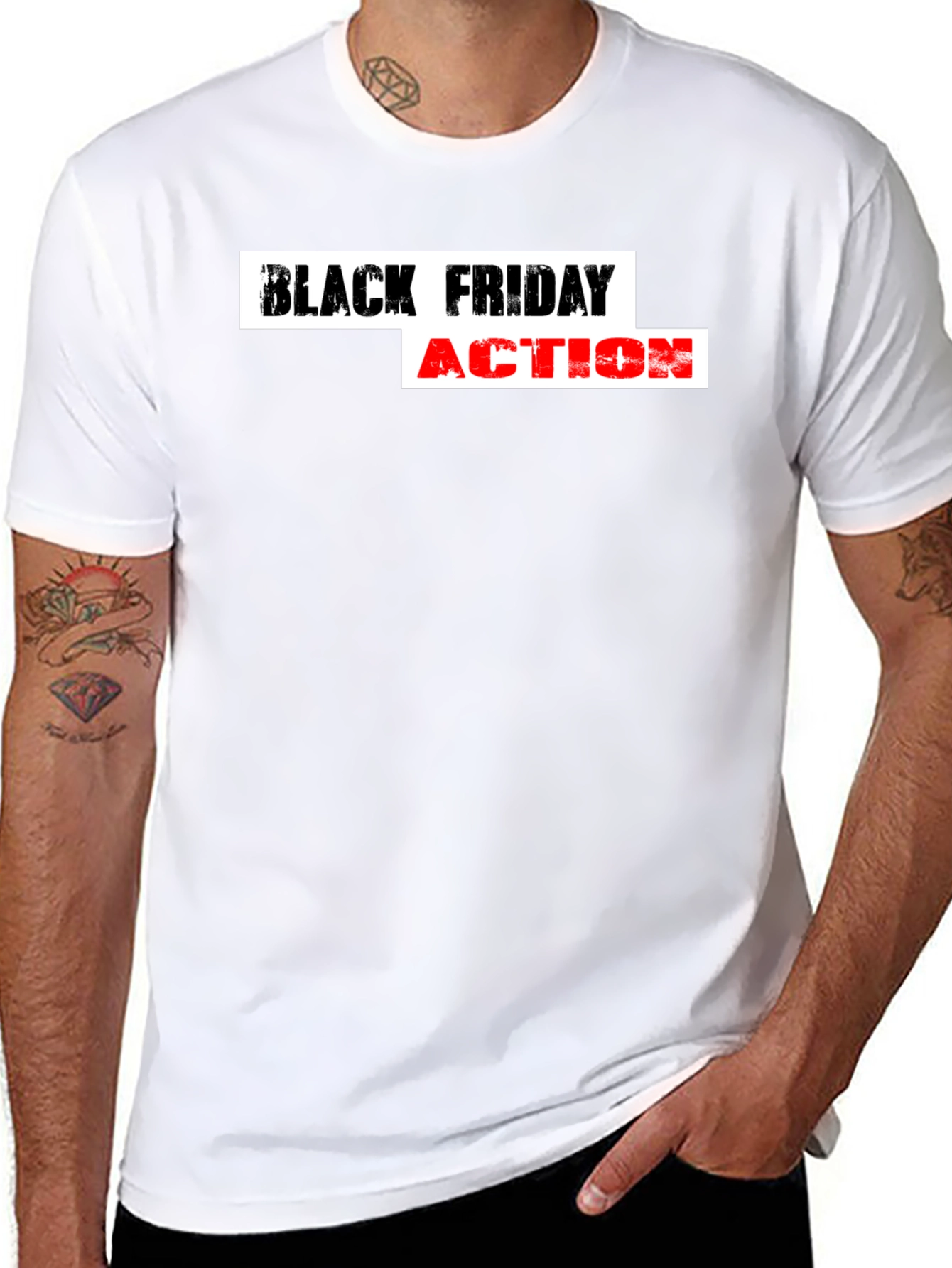 Black Friday Action T-Shirt - Stylish Graphic Tee