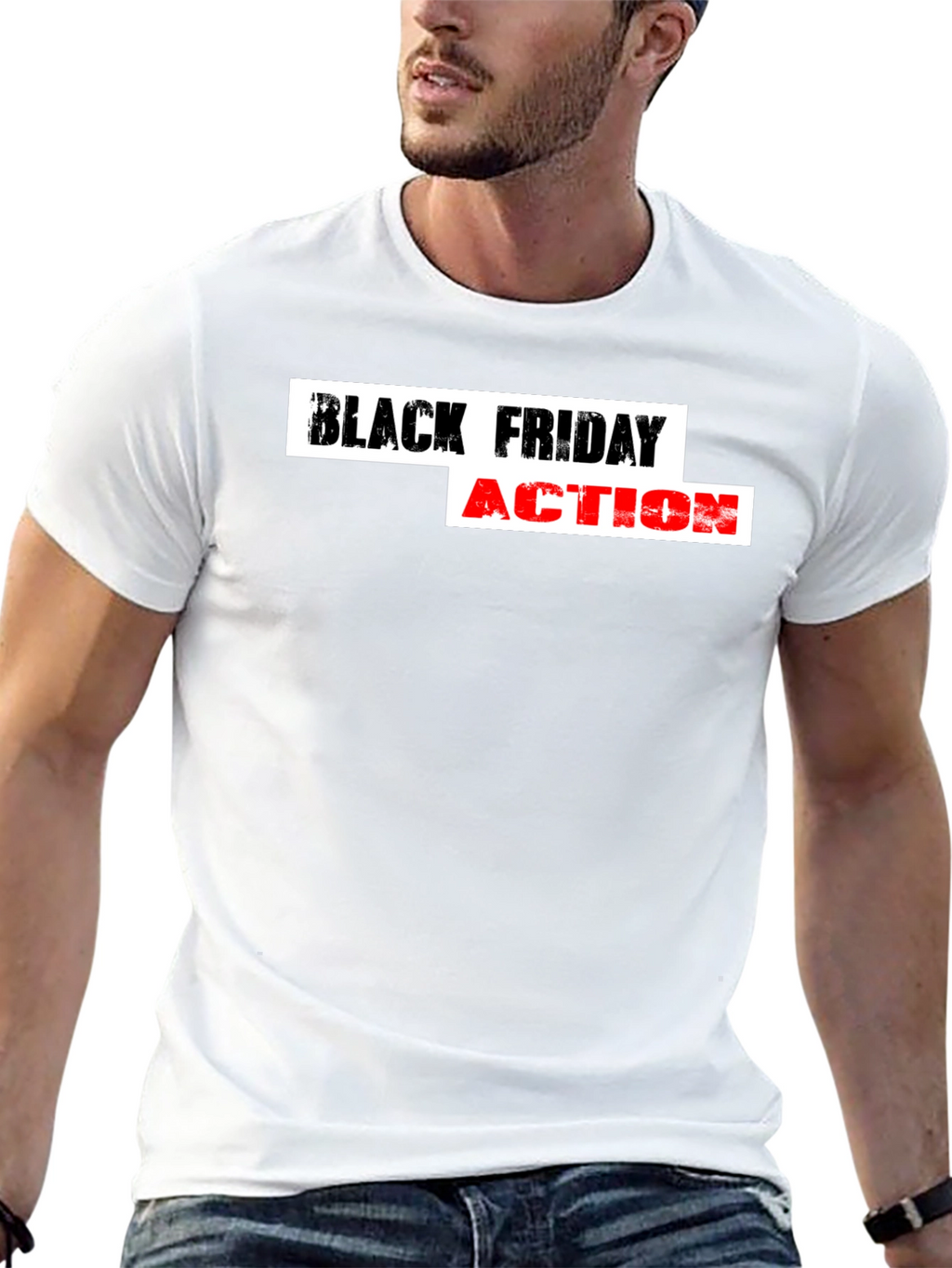 Black Friday Action T-Shirt - Stylish Graphic Tee