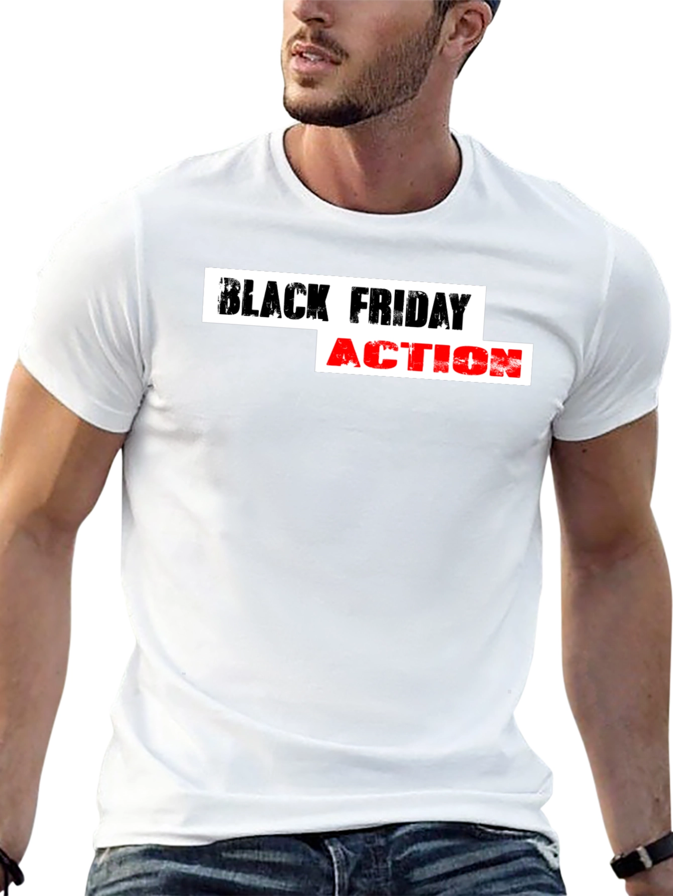 Black Friday Action T-Shirt - Stylish Graphic Tee