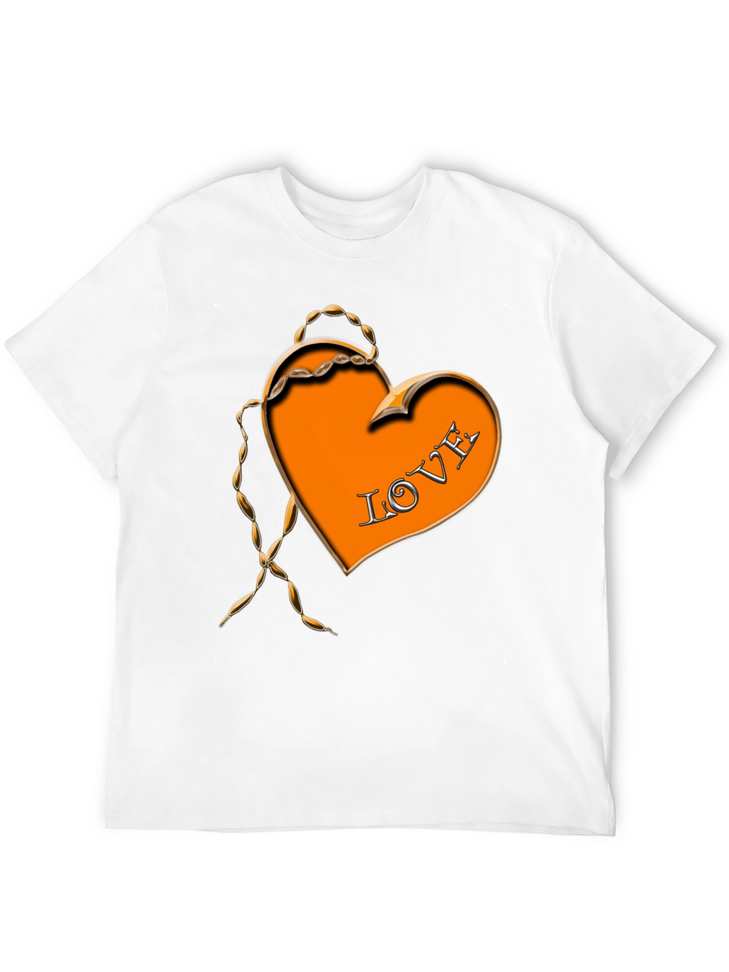 Love Heart Graphic Black T-Shirt