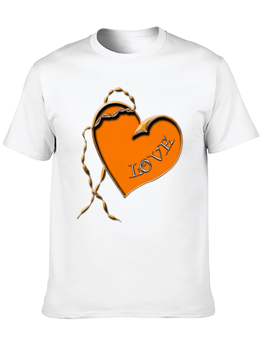 Love Heart Graphic Black T-Shirt