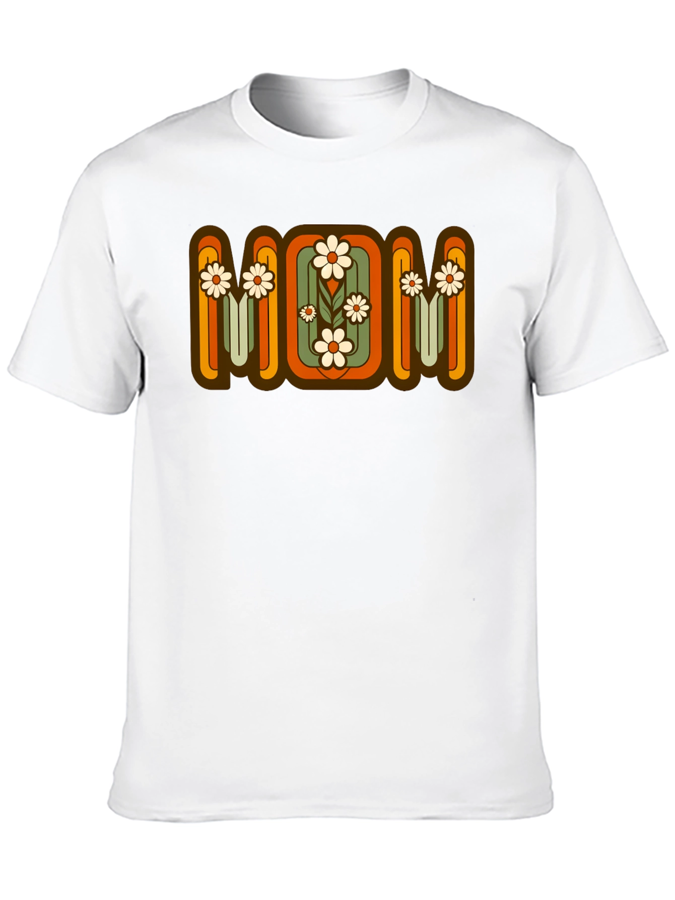 Retro Floral MOM Graphic T-Shirt