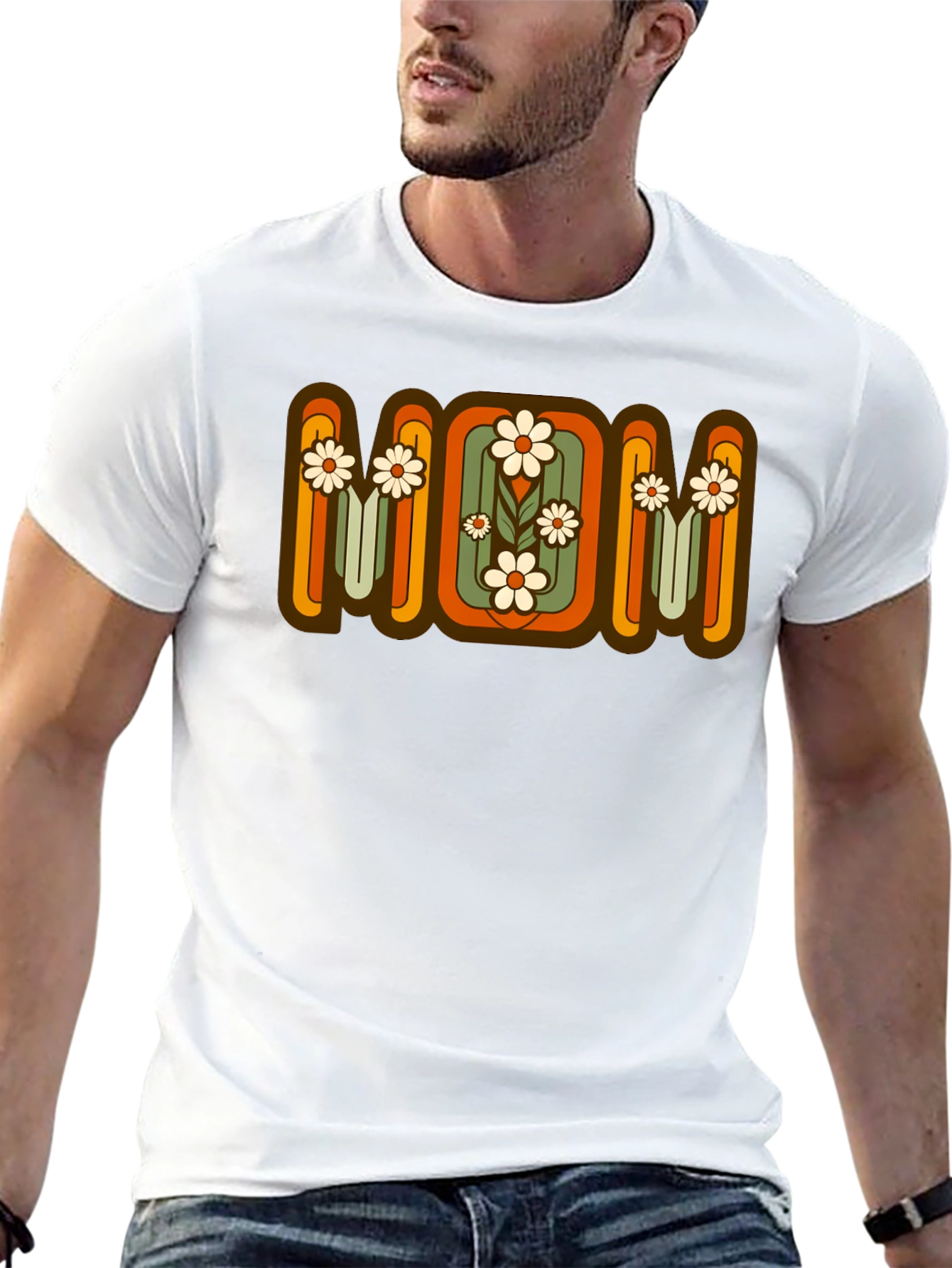 Retro Floral MOM Graphic T-Shirt