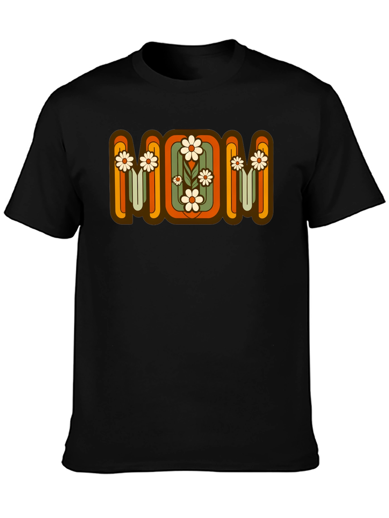 Retro Floral MOM Graphic T-Shirt