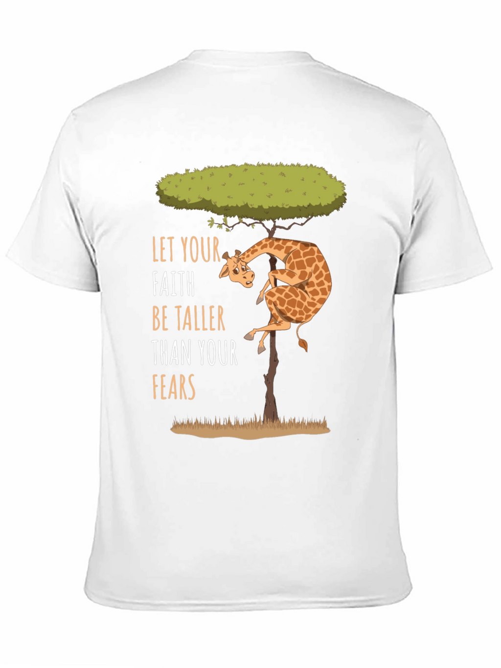 Faith Over Fears Giraffe Graphic Tee - Positive Vibes