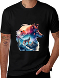 Wolf Mountain Graphic Tee - Black