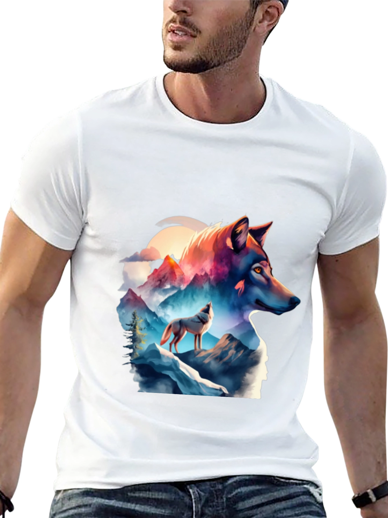 Wolf Mountain Graphic Tee - Black