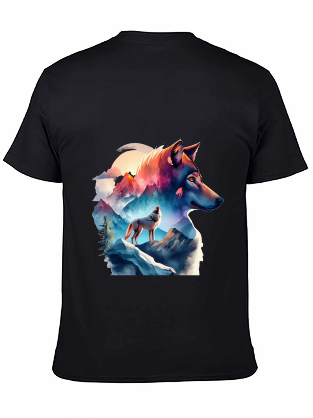Wolf Mountain Graphic Tee - Black