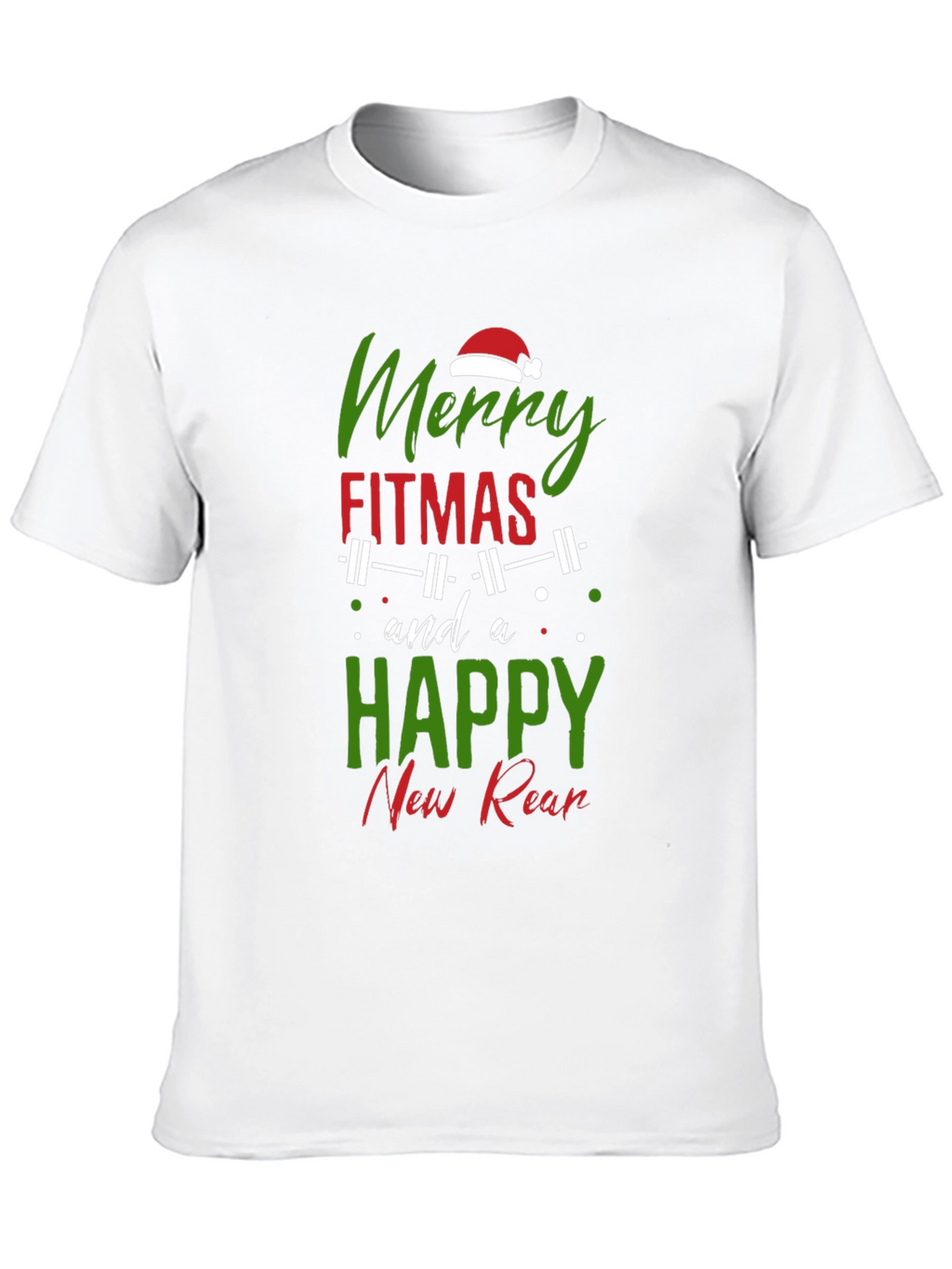 Merry Fitmas Black T-Shirt: Holiday Gym Apparel