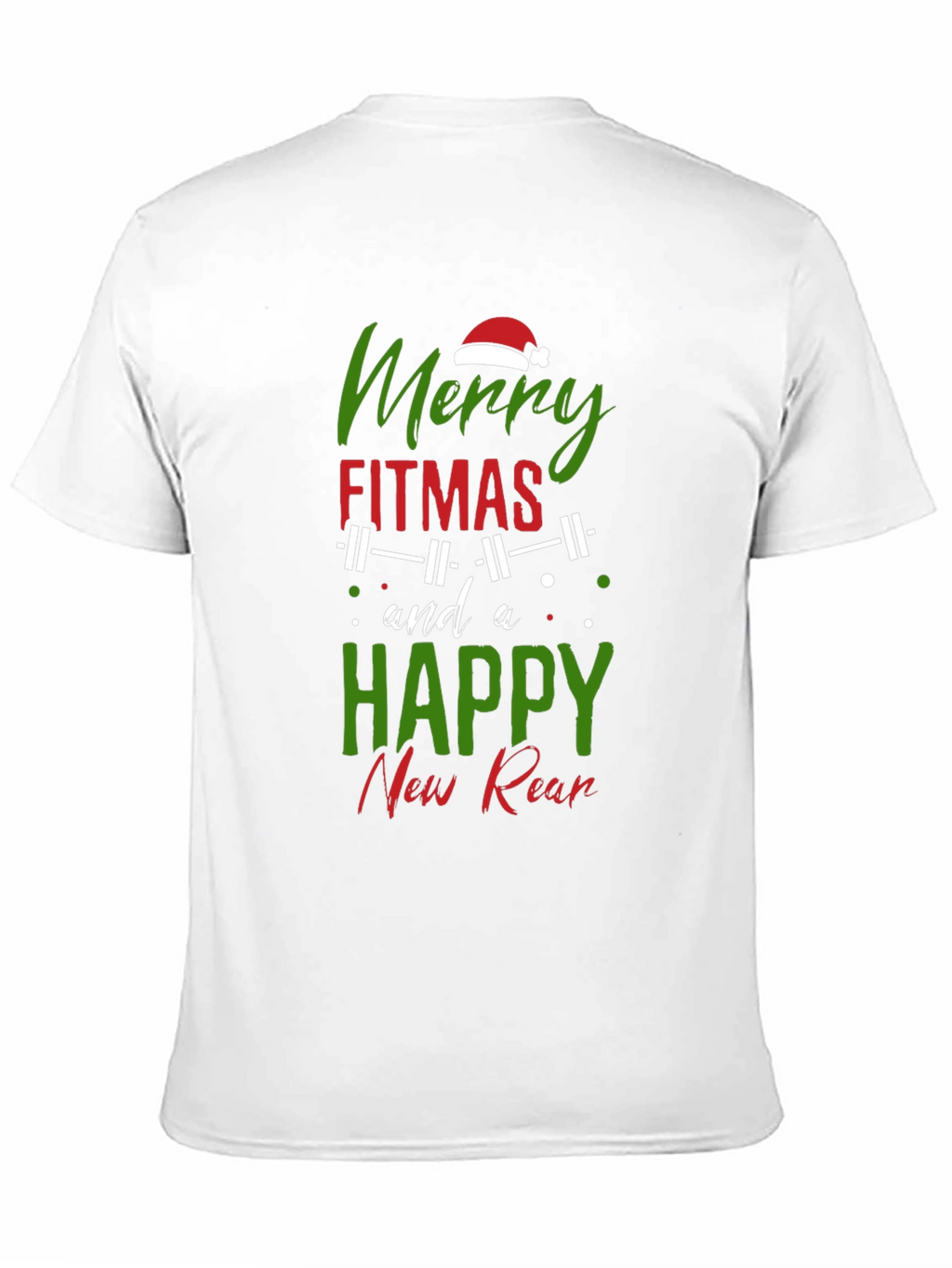 Merry Fitmas Black T-Shirt: Holiday Gym Apparel