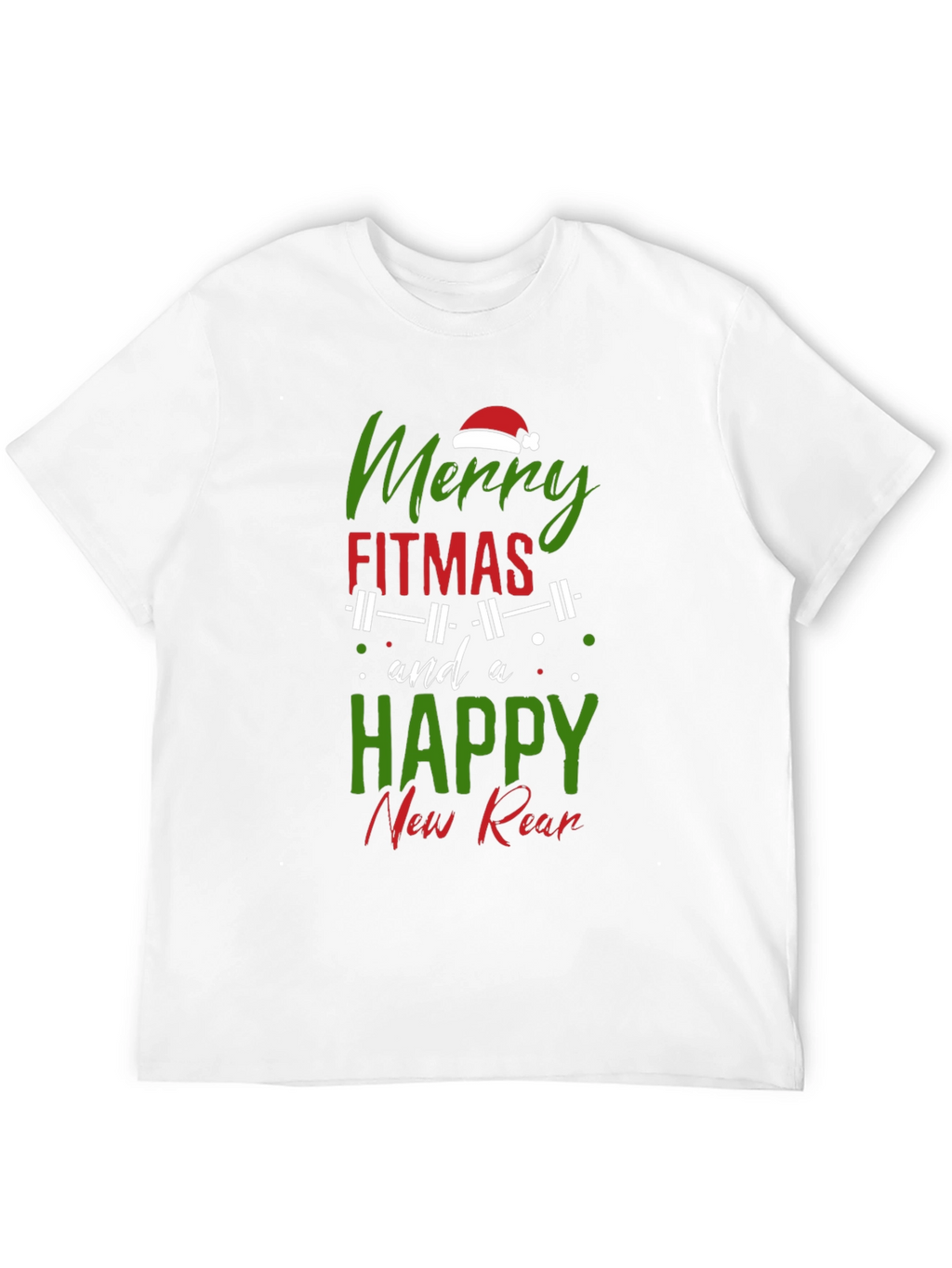 Merry Fitmas Black T-Shirt: Holiday Gym Apparel