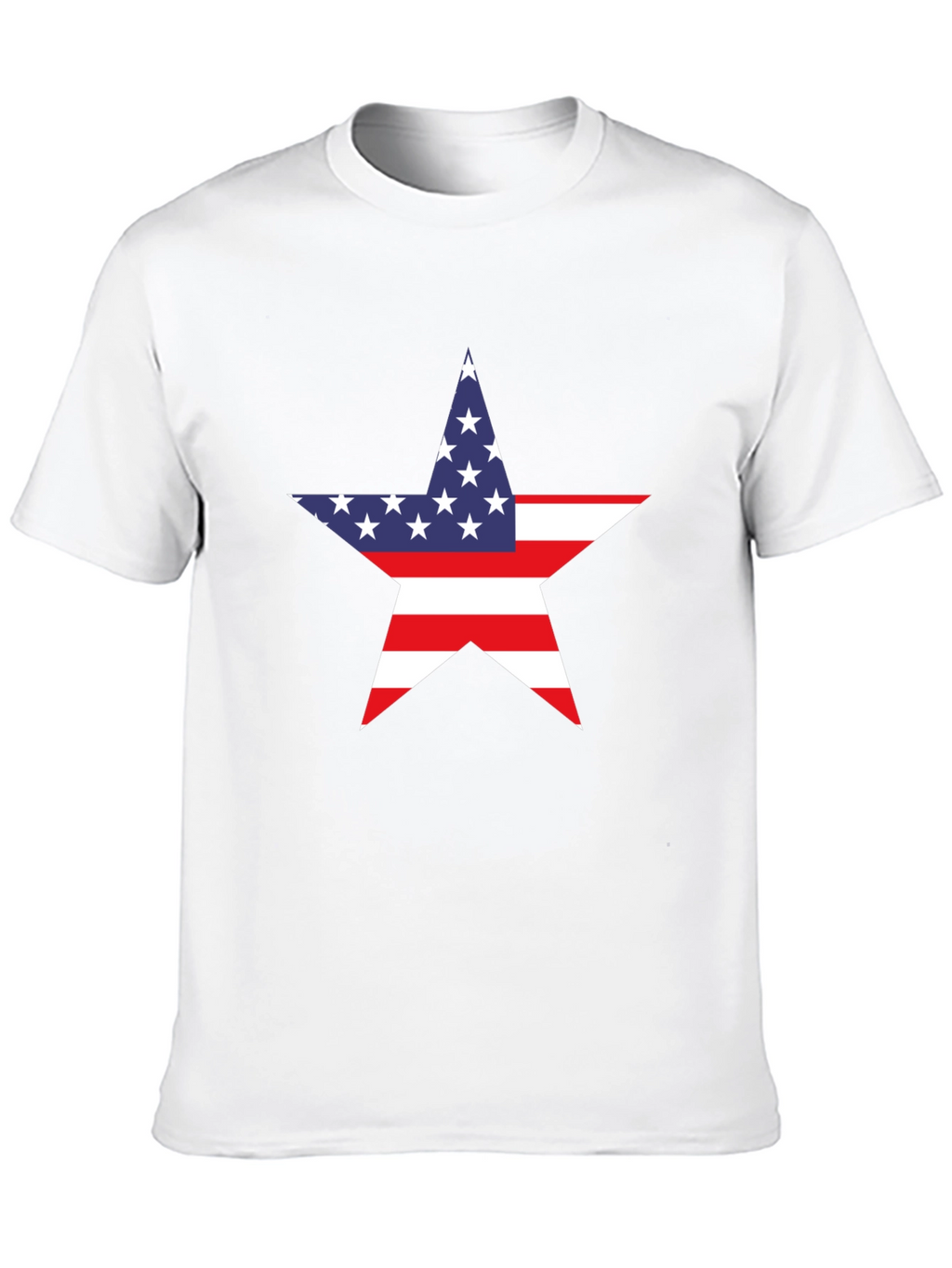 American Flag Star Graphic Tee - Black