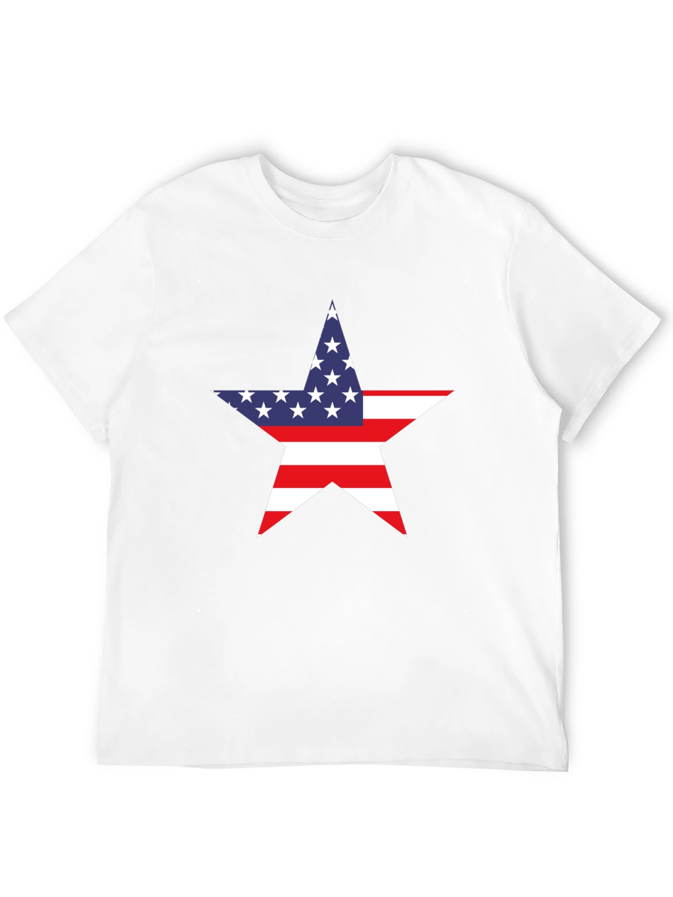 American Flag Star Graphic Tee - Black
