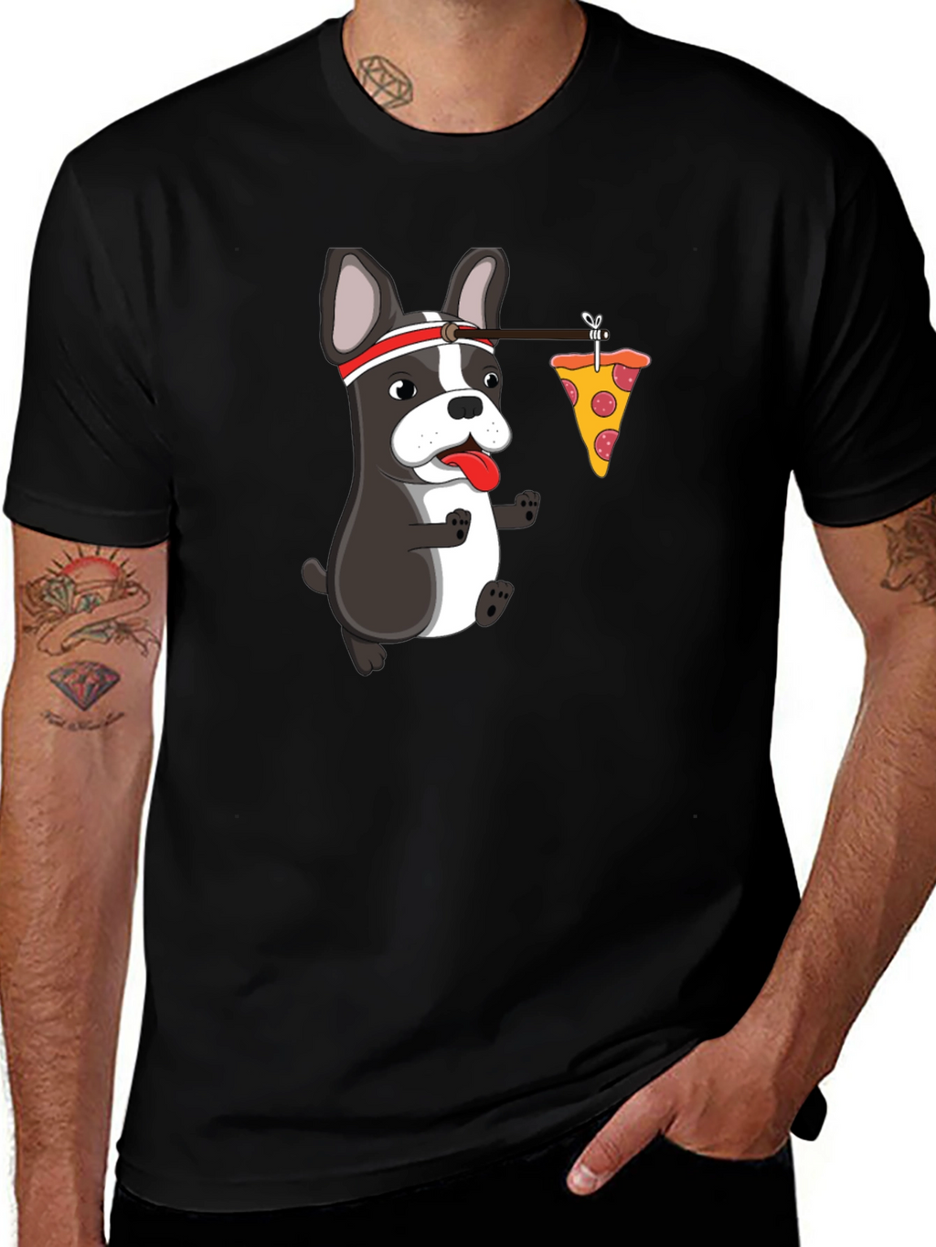 Dog Pizza Humor Graphic Tee