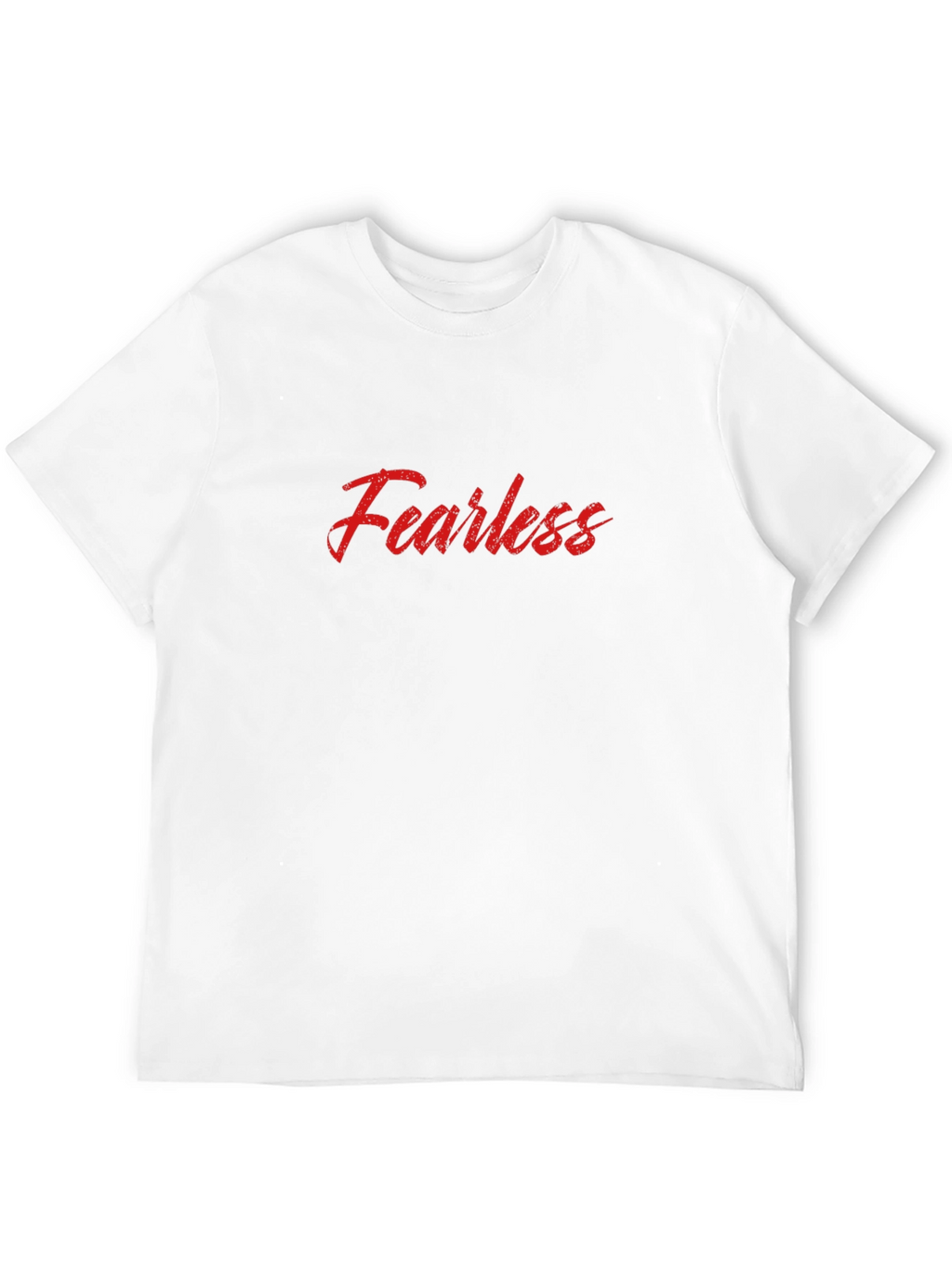 Fearless Red Print Black T-Shirt