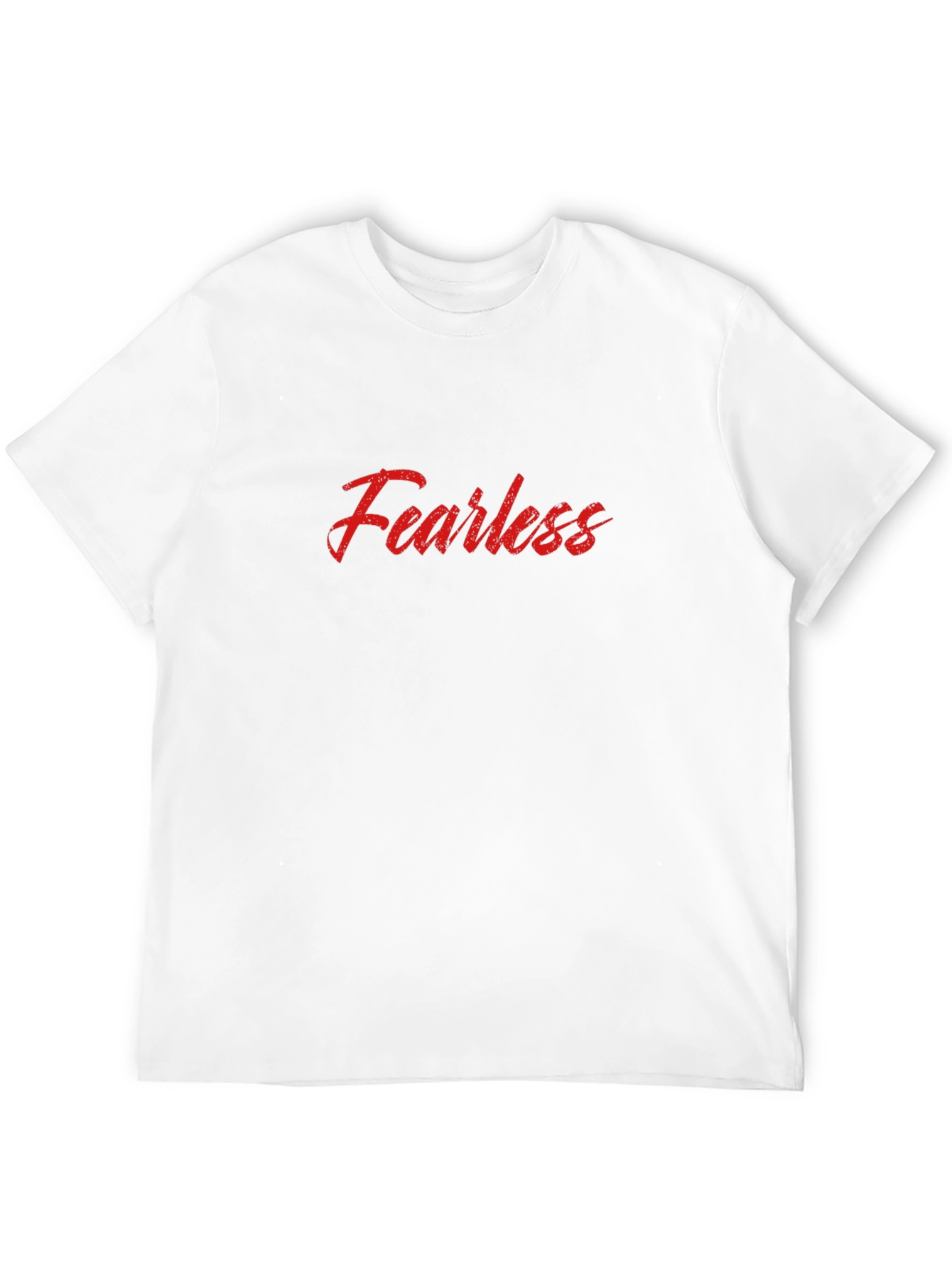 Fearless Red Print Black T-Shirt
