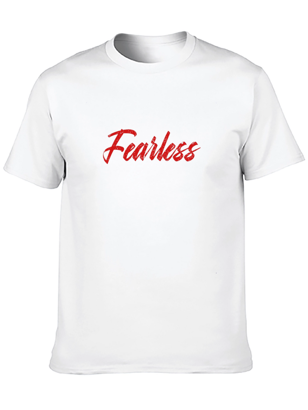 Fearless Red Print Black T-Shirt