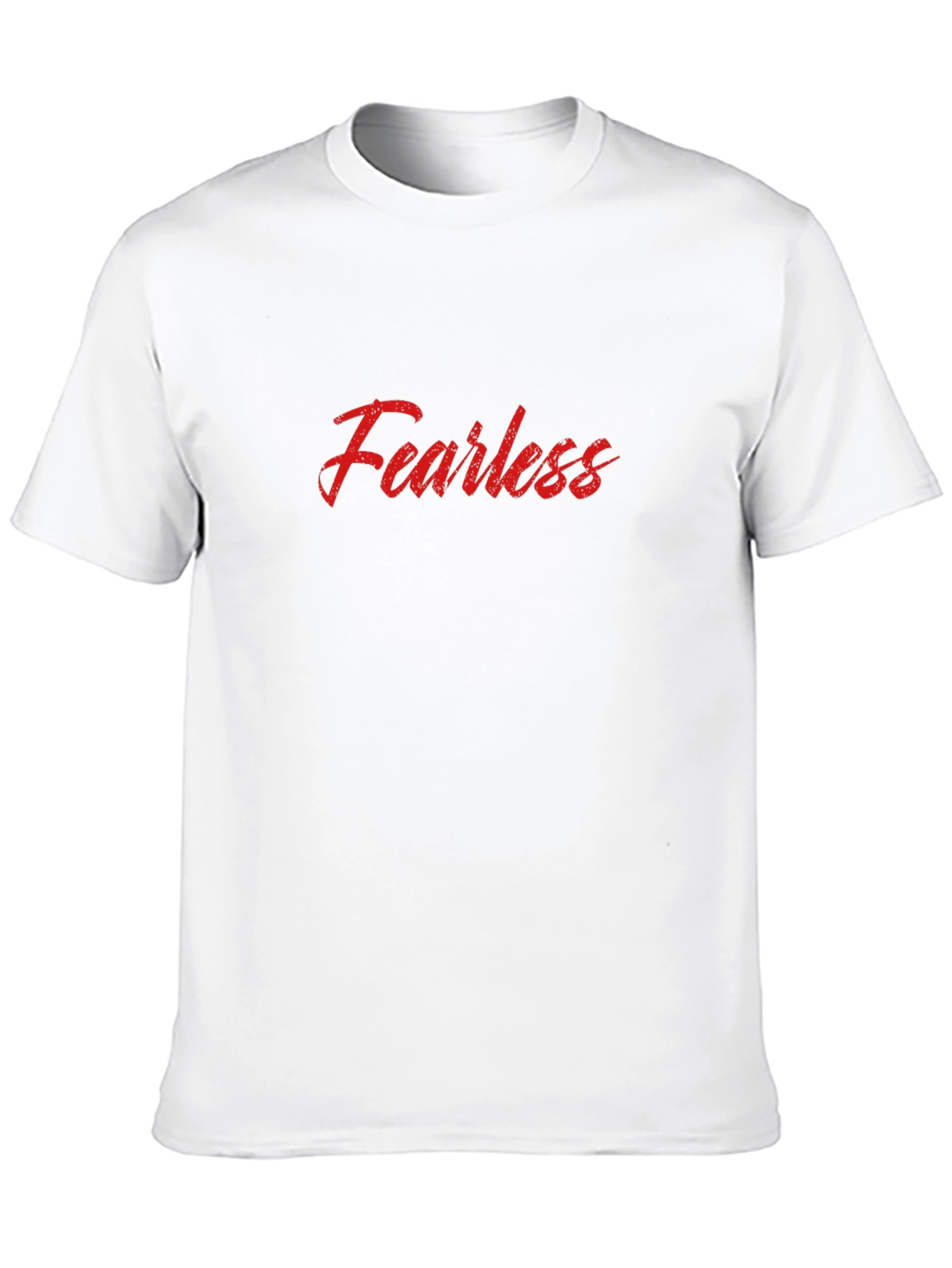 Fearless Red Print Black T-Shirt