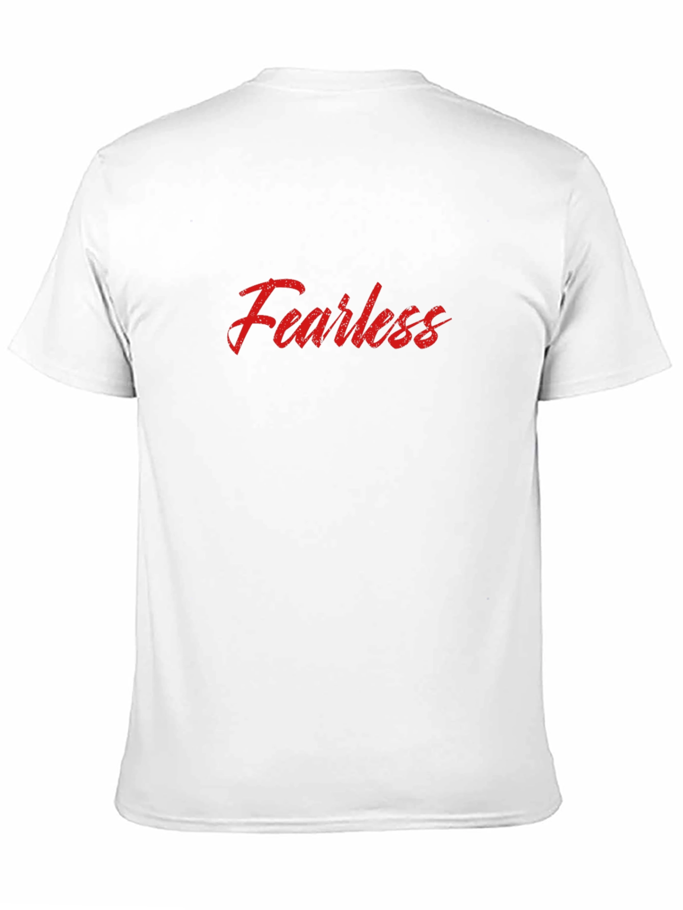 Fearless Red Print Black T-Shirt