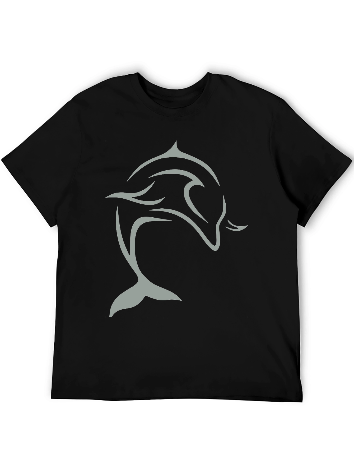 Black Dolphin Graphic Tee - Stylish & Comfortable