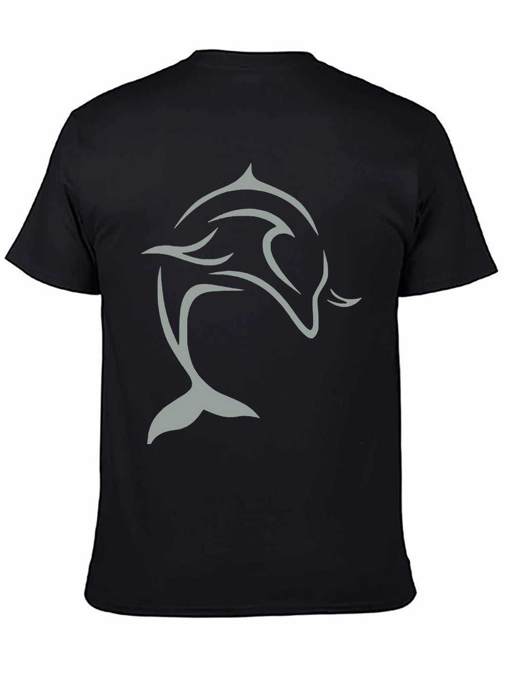 Black Dolphin Graphic Tee - Stylish & Comfortable