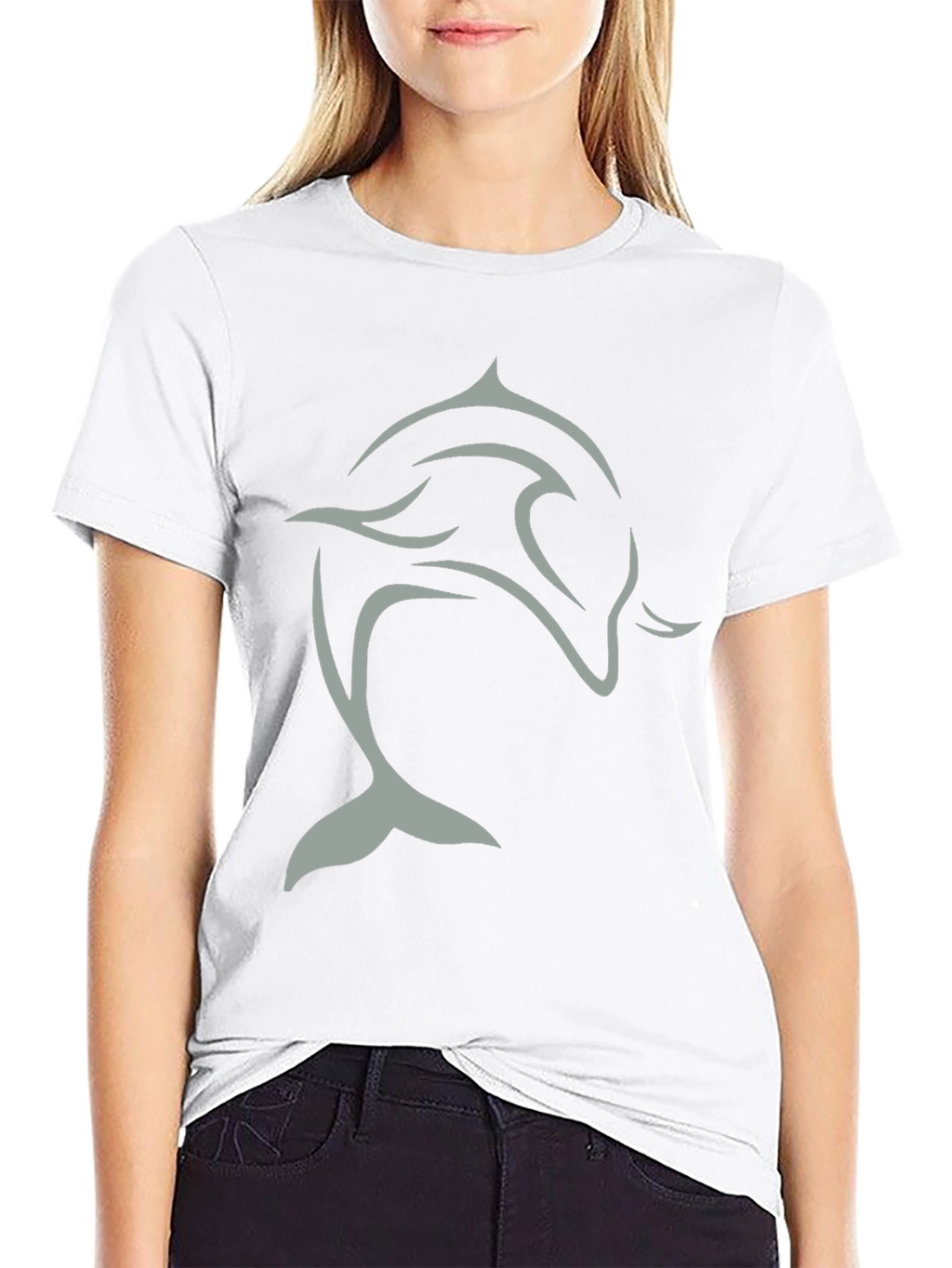 Black Dolphin Graphic Tee - Stylish & Comfortable