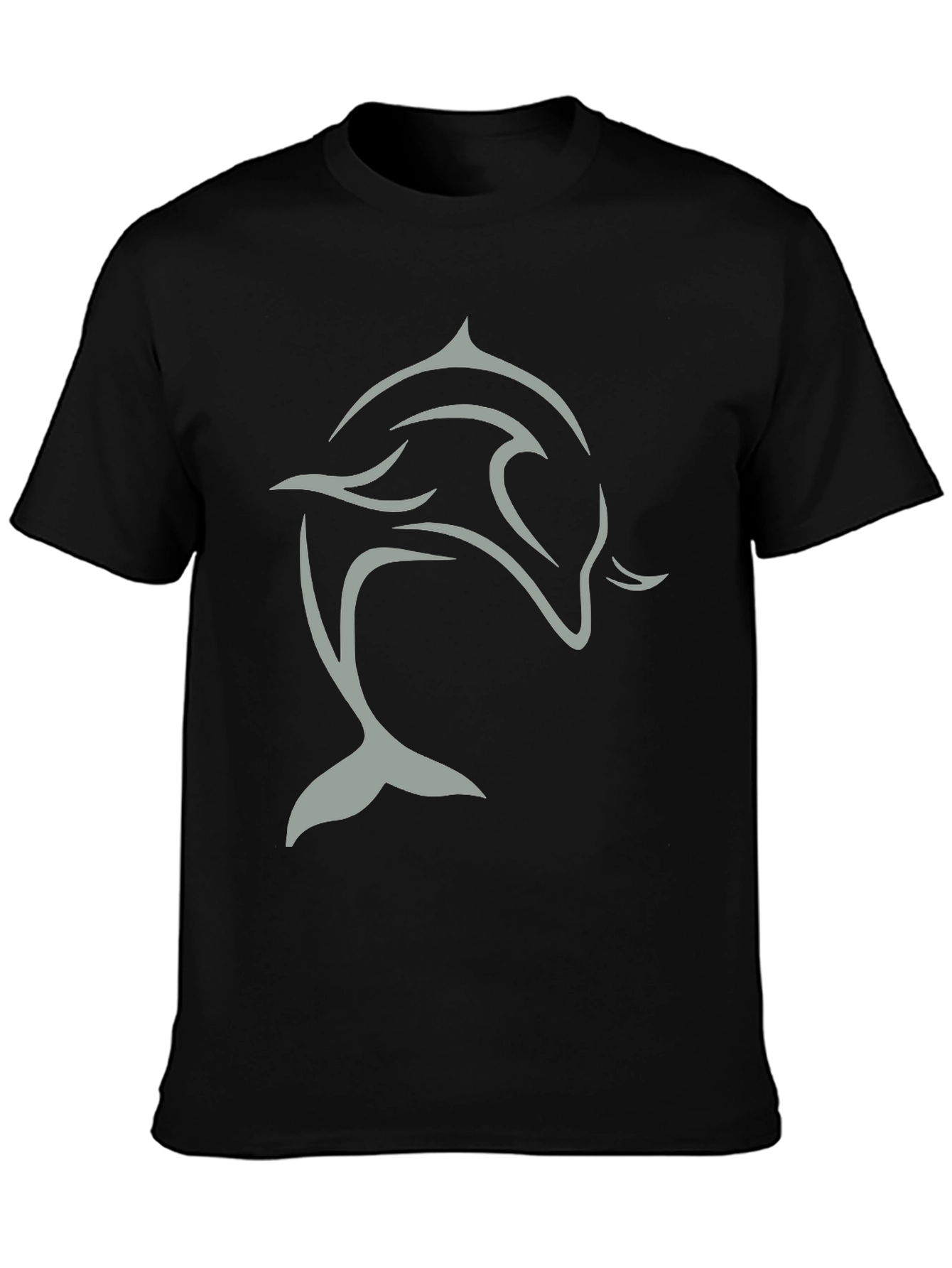 Black Dolphin Graphic Tee - Stylish & Comfortable
